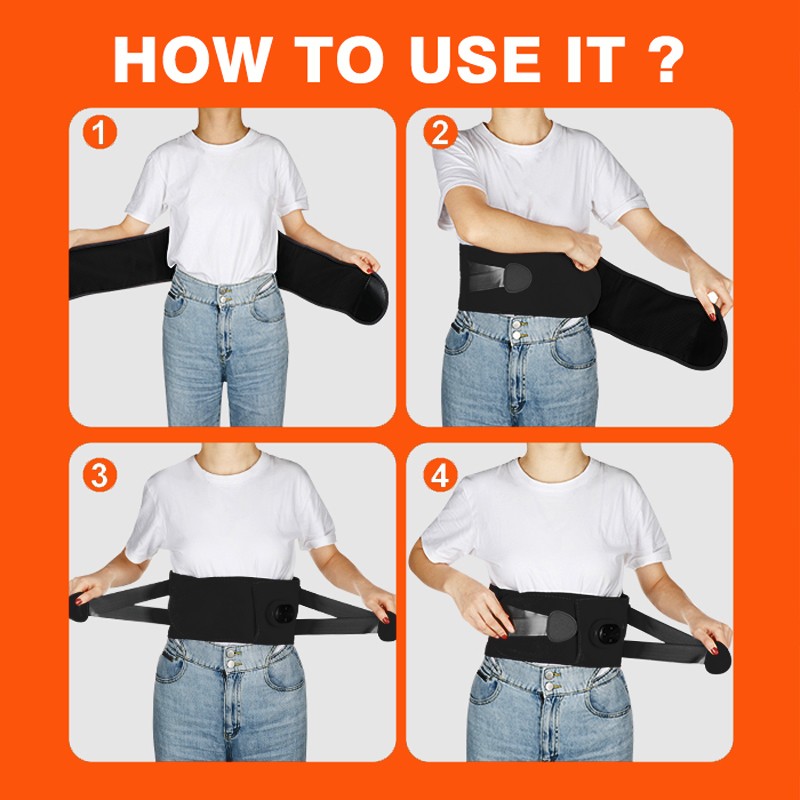 Cordless Massage Belt Electric Heated with Back Support Waist Vibration Massager