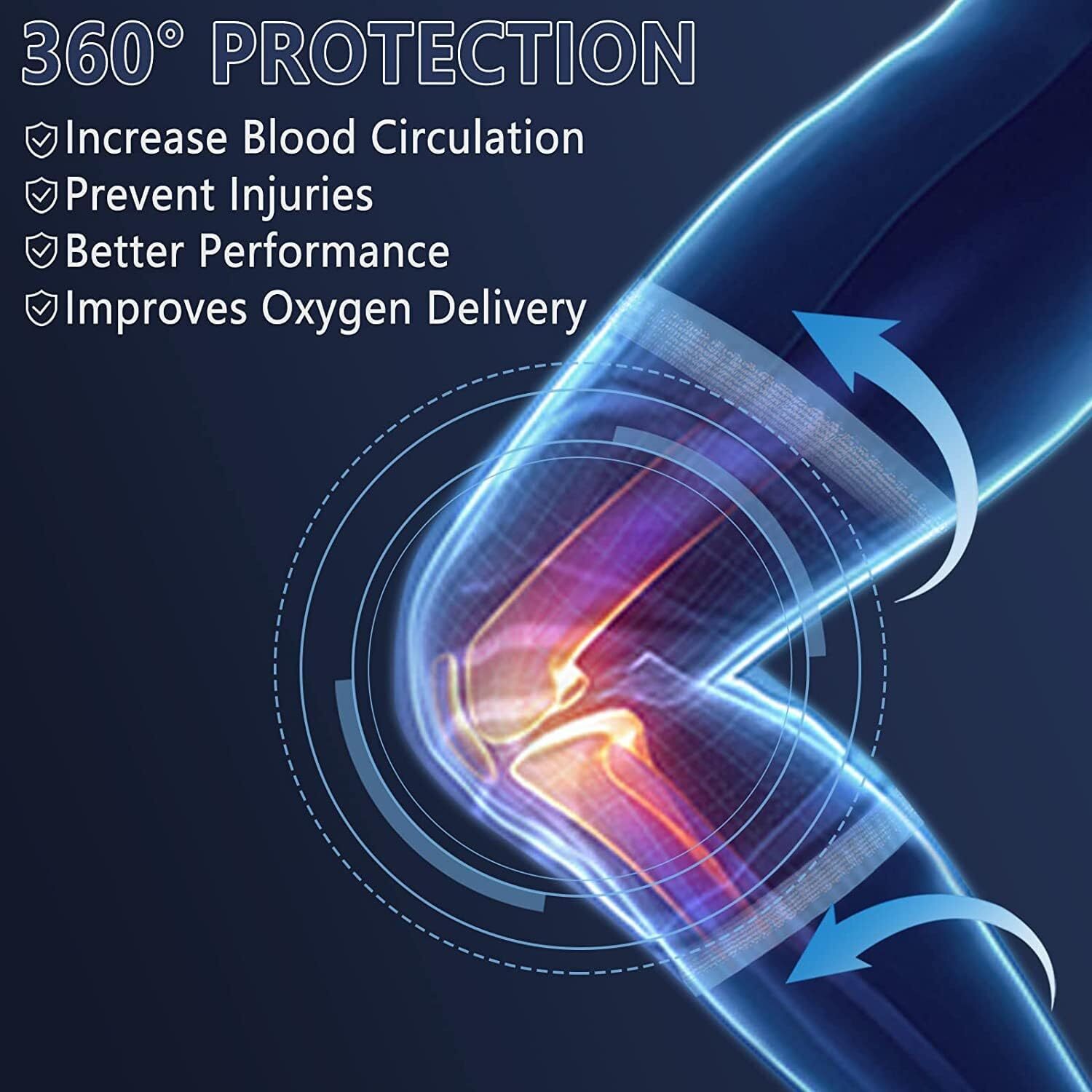 Knee Support Compression Sleeve Brace Patella Sport Joint Pain Arthritis Relief