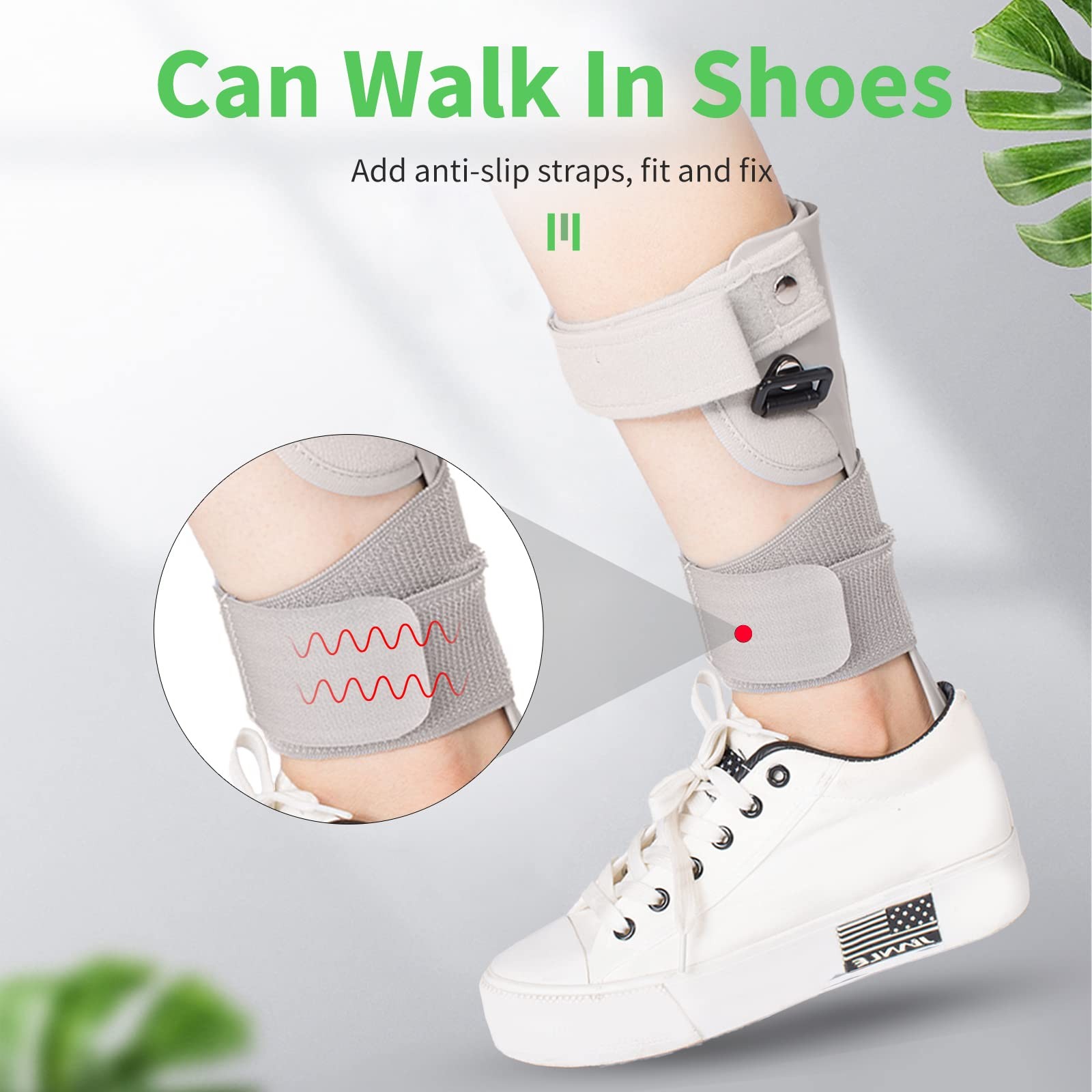 GHORTHOUD AFO Foot Drop Brace Splint L-Left Comfort for Stroke Hemiplegia