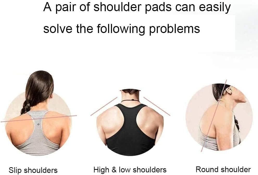 Silicone Shoulder Pads For Women Anti-Slip Push-Up Enhancer Pink 4 PCS