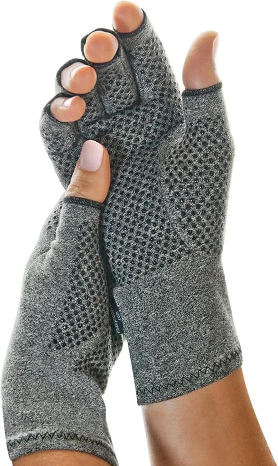 IMAK Compression Active Gloves for Arthritis & Joint Pain-Men & Women Fingerl…