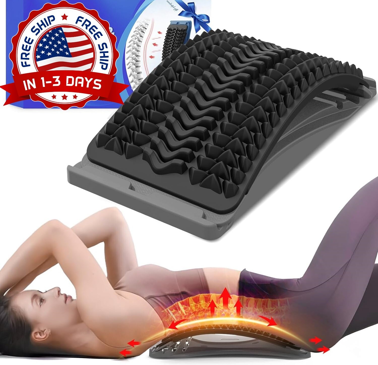 Tabla de apoyo lumbar ajustable para escoliosis y descompresión de la columna US