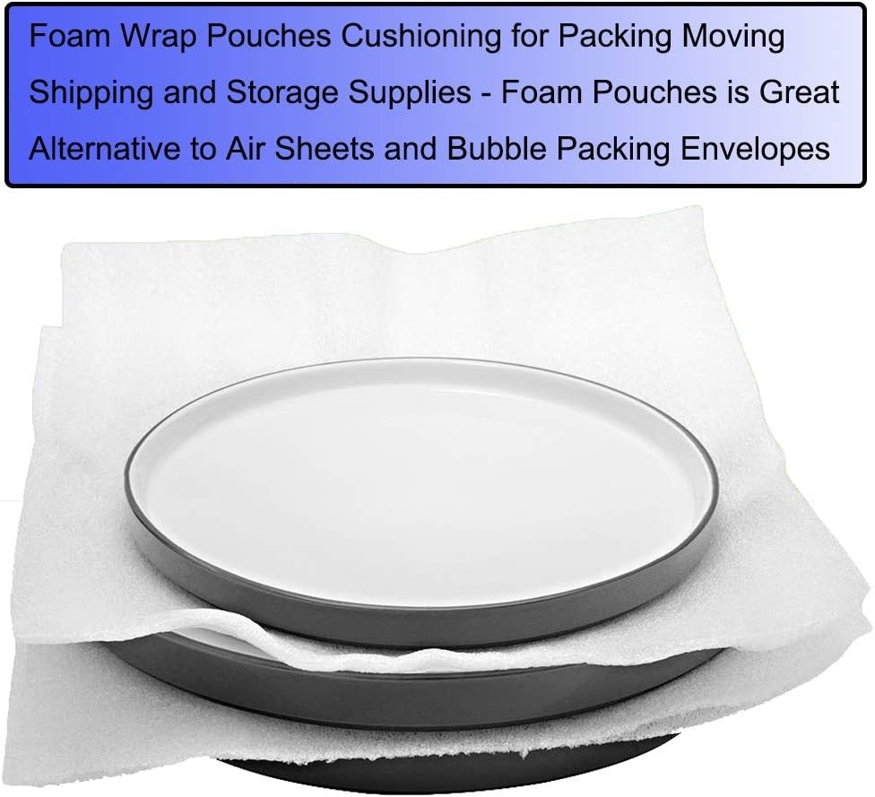 60 Pack Foam Pouches, 3 Sizes Thick Cushion Wrap Pouches Foam Wrap Sheets Packin