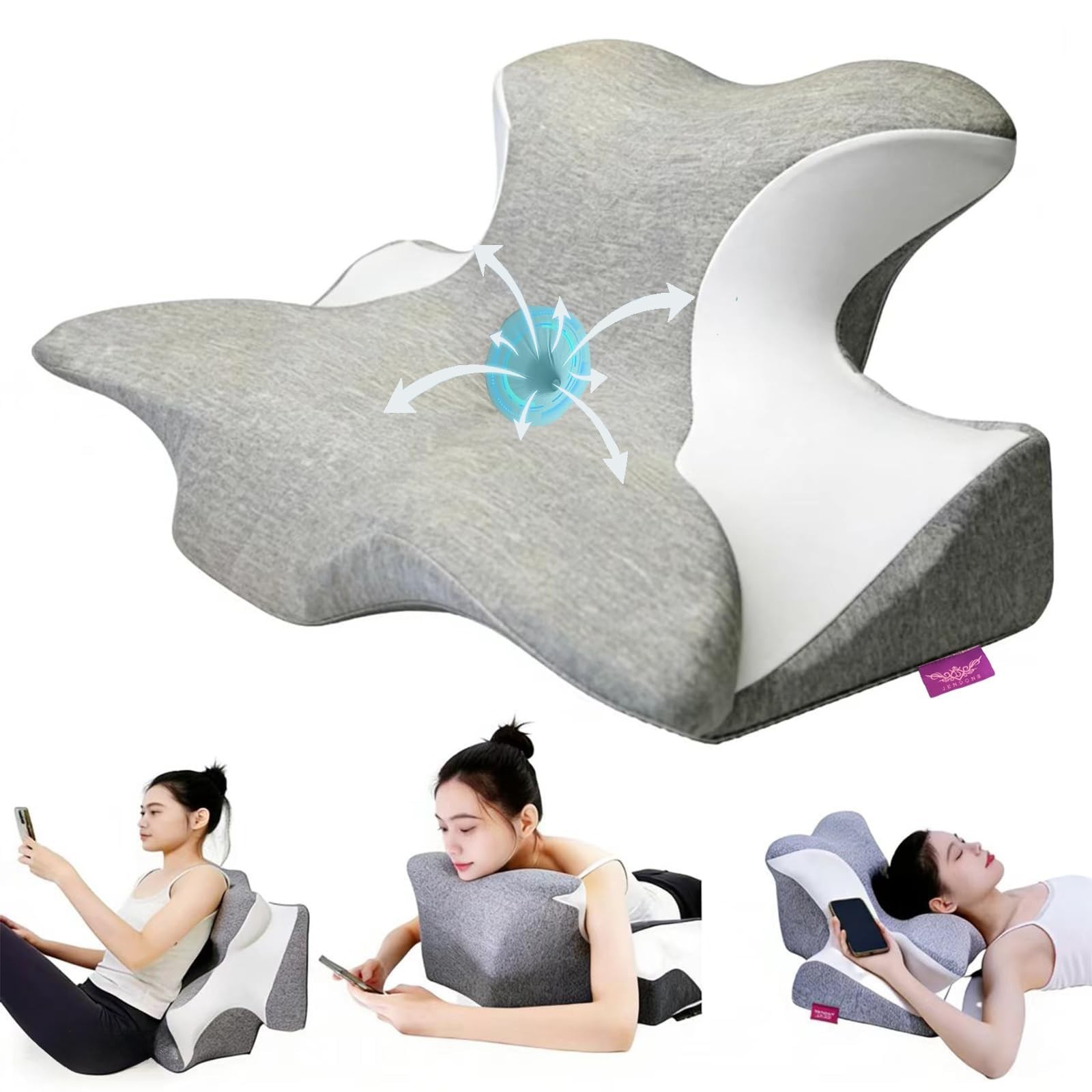 Reading Pillow for Bed,Cervical Neck Pillow for Pain Relief，Neck Support