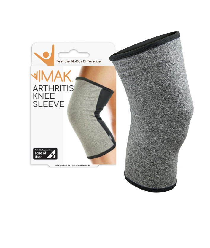 IMAK Compression Arthritis Knee Sleeve,Chronic Pain Relief – L, 2 piece