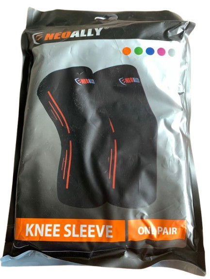 NeoAlly Sports Knee Sleeve X Large Men or Women One Pair Compression