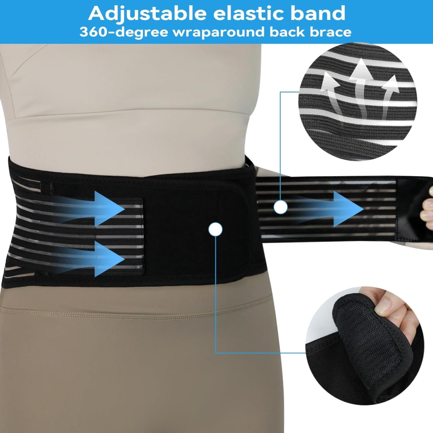 X-Large Tourmaline Magnetic Back Brace – Soothing Lumbar Support for Pain Relief