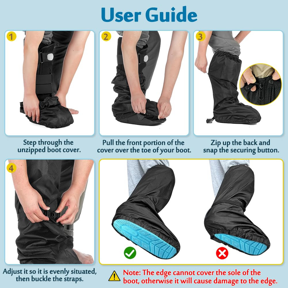 Walking Boot Cover, Orthopedic Boot for Broken Foot Injuries Cast Cover, Tall Me