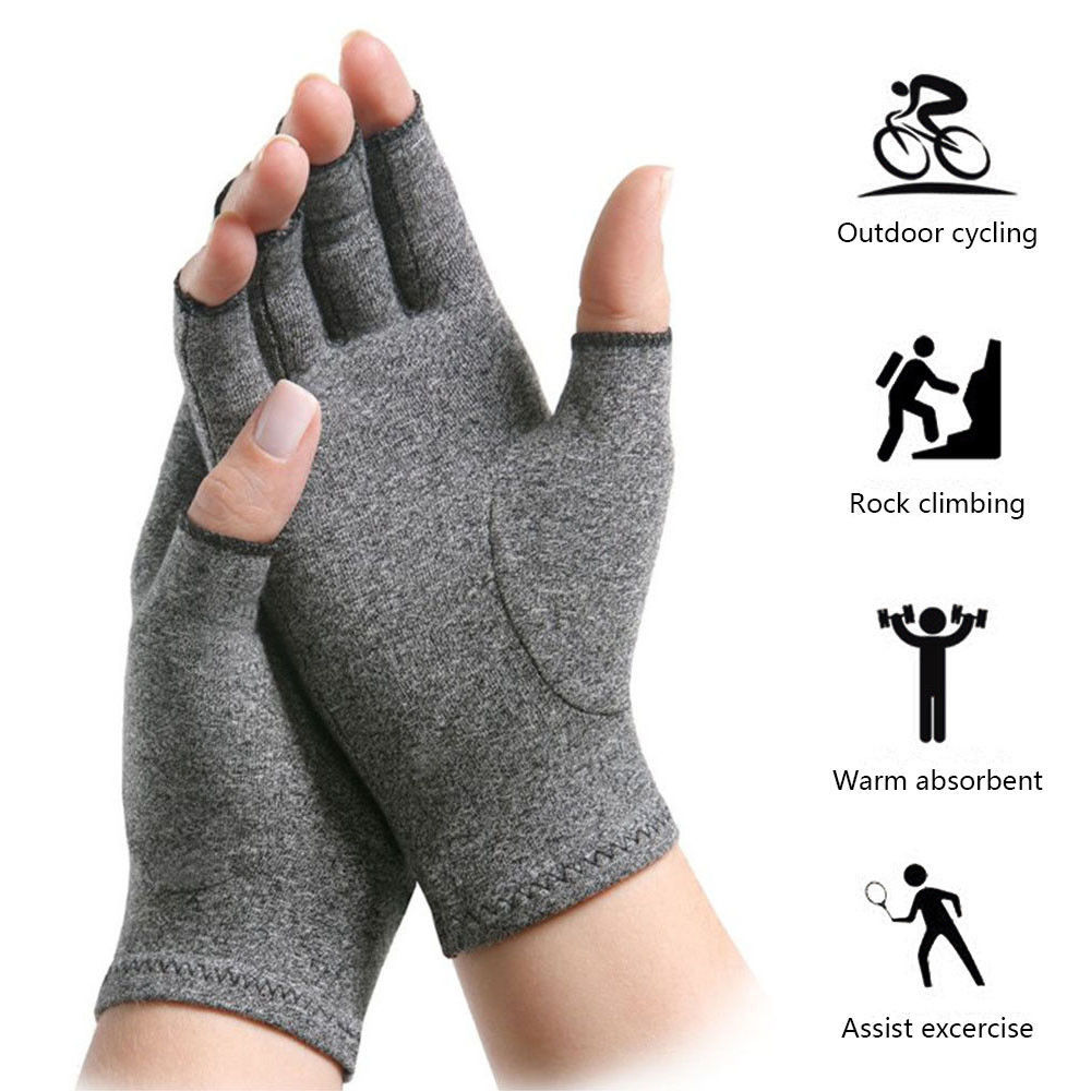 Compression Arthritis Gloves Carpal Tunnel Gym Rheumatoid Hand Joint Support HG