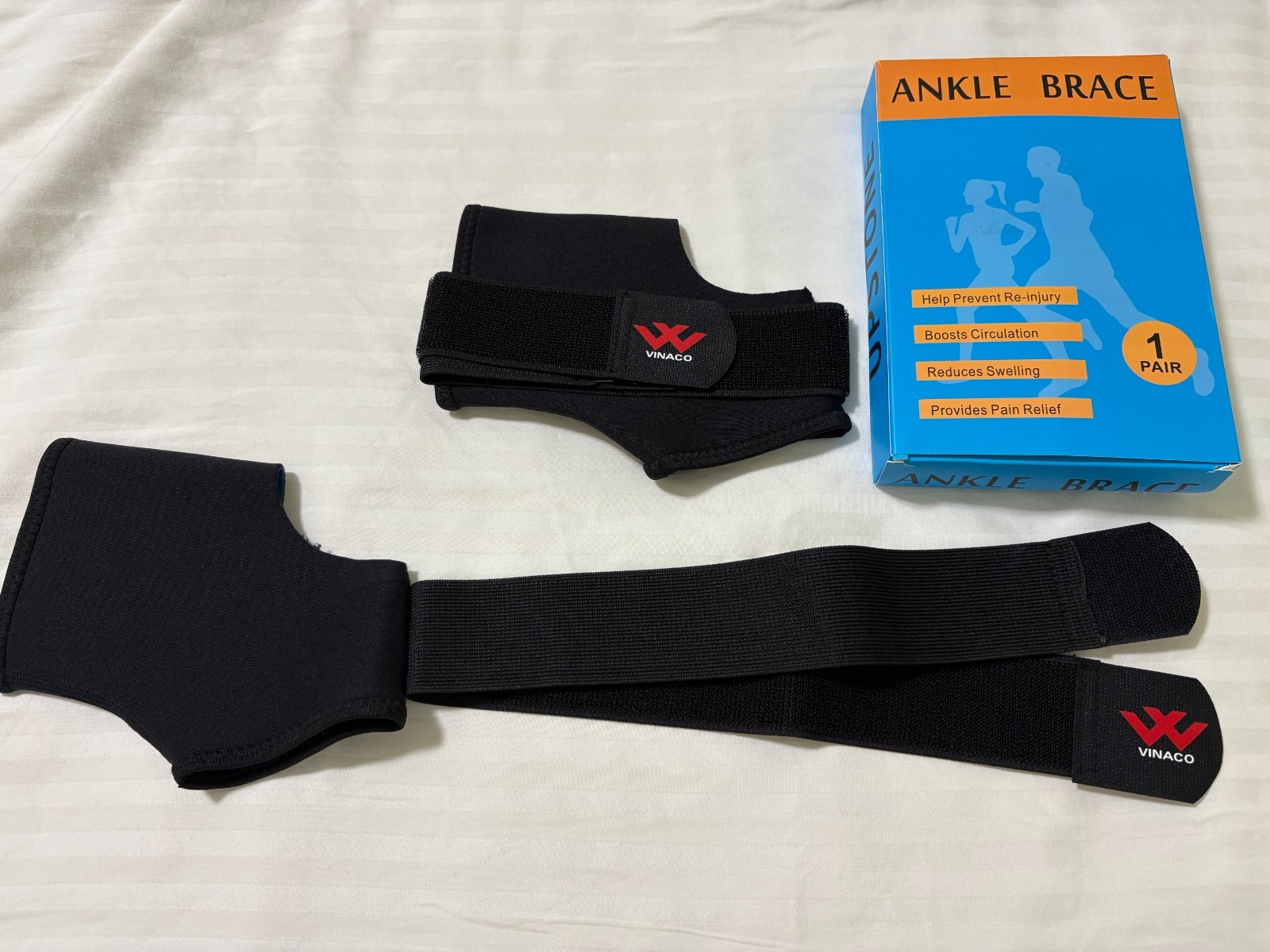 New – Vinaco 2 Adjustable Ankle Brace – Provide Pain Relief – Reduces Swelling