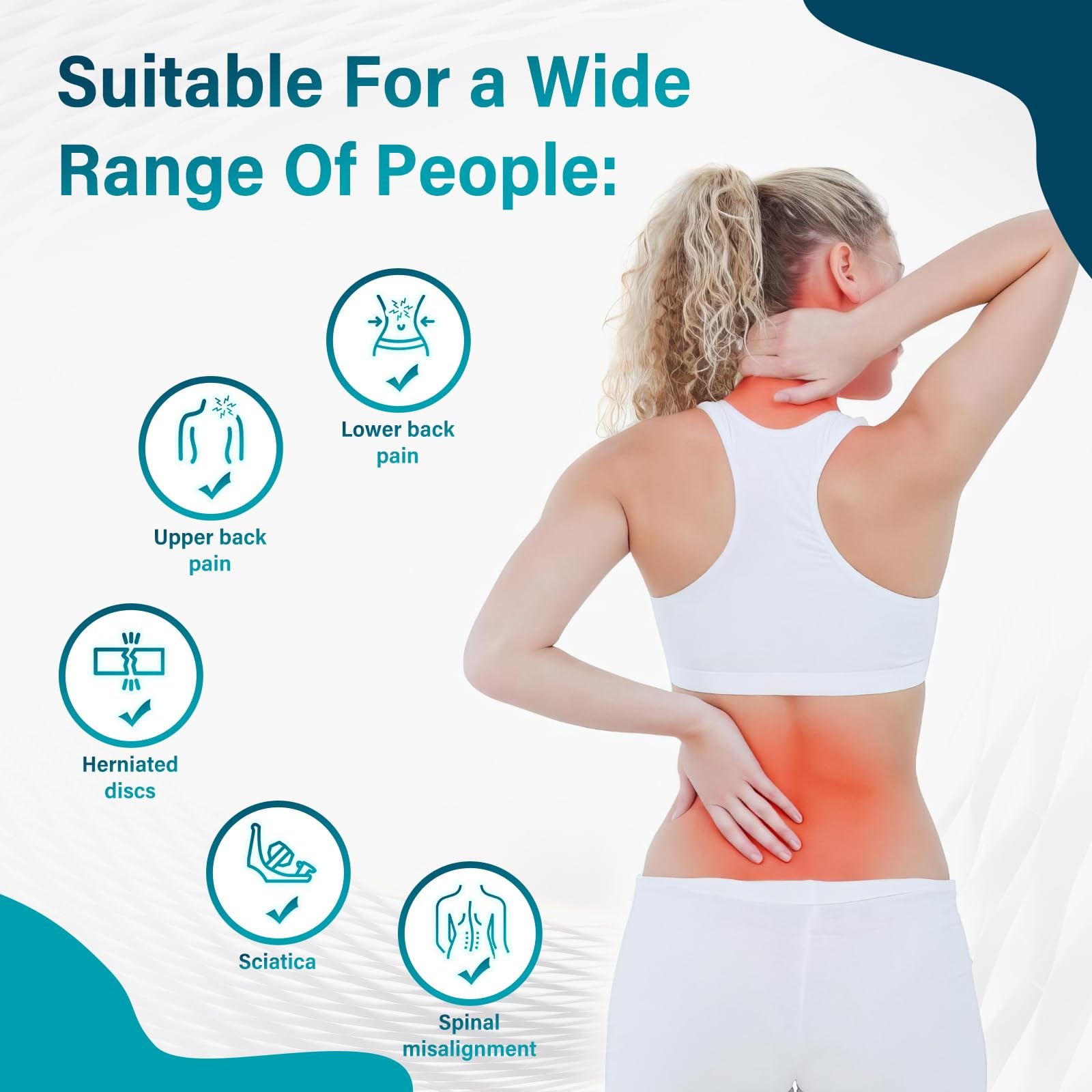 Back Stretcher, Lumbar Traction Device, Spinal decompression device for pain