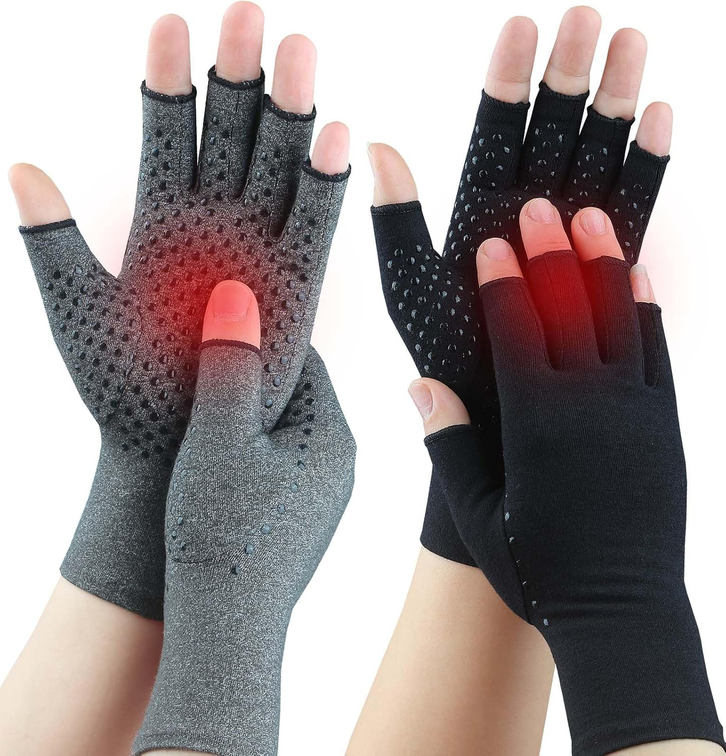 2 Pairs Arthritis Gloves for Pain Relief, Compression Gloves for Arthritis, Carp