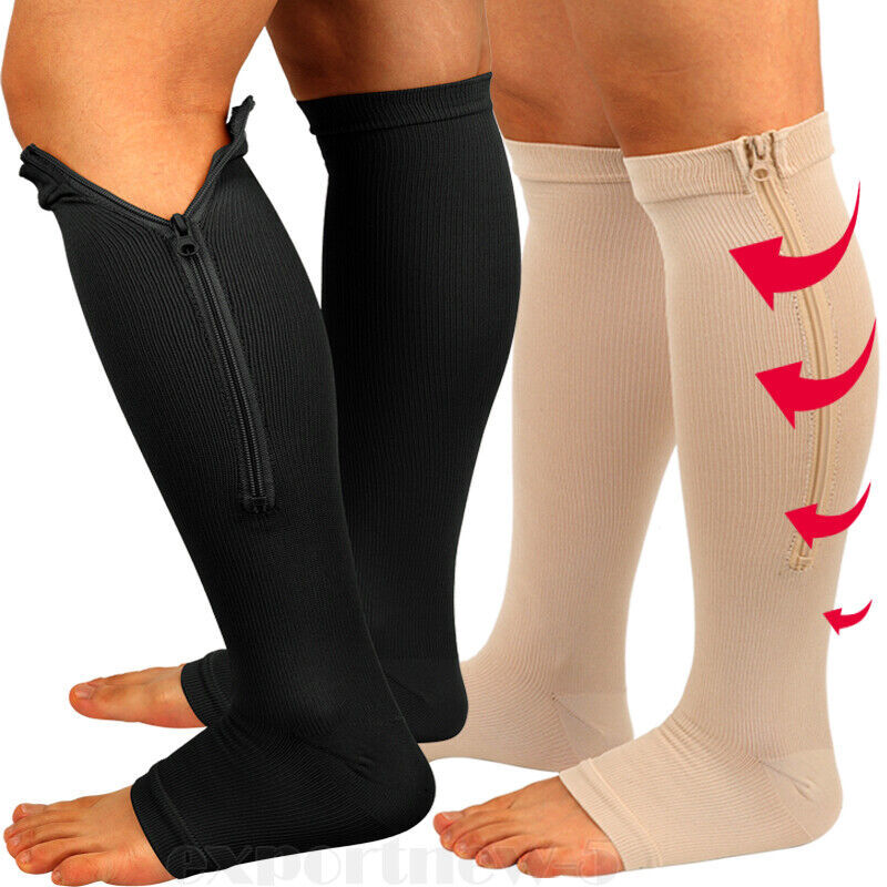 Compression Socks 20-30 mmHG Open Toe Wrap Plantar Fasciitis Foot Ankle Sleeves