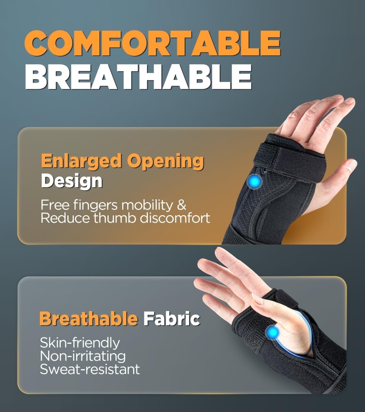Wrist Brace for Carpal Tunnel Left Hand Black