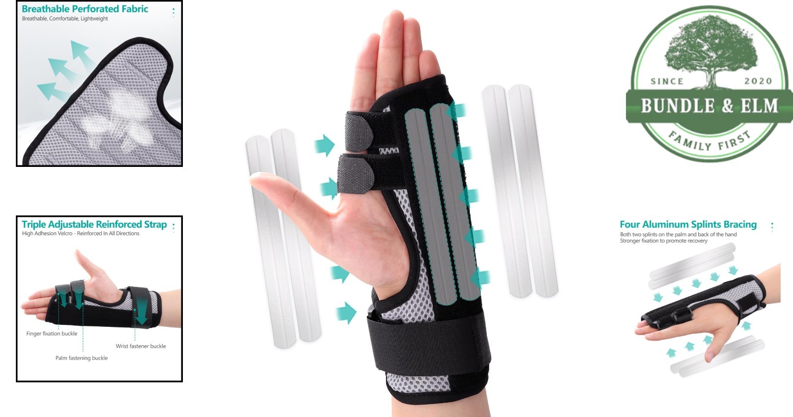 Hand Brace for Finger Injuries, Promotes Healing for Fractures and Arthritis