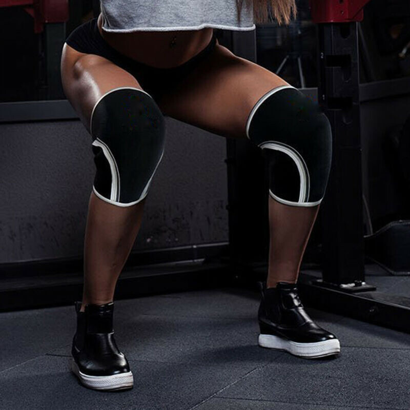 Heavy Duty Knee Support Brace 7mm Sleeves Joint Weightlifting Crossfit Squats US