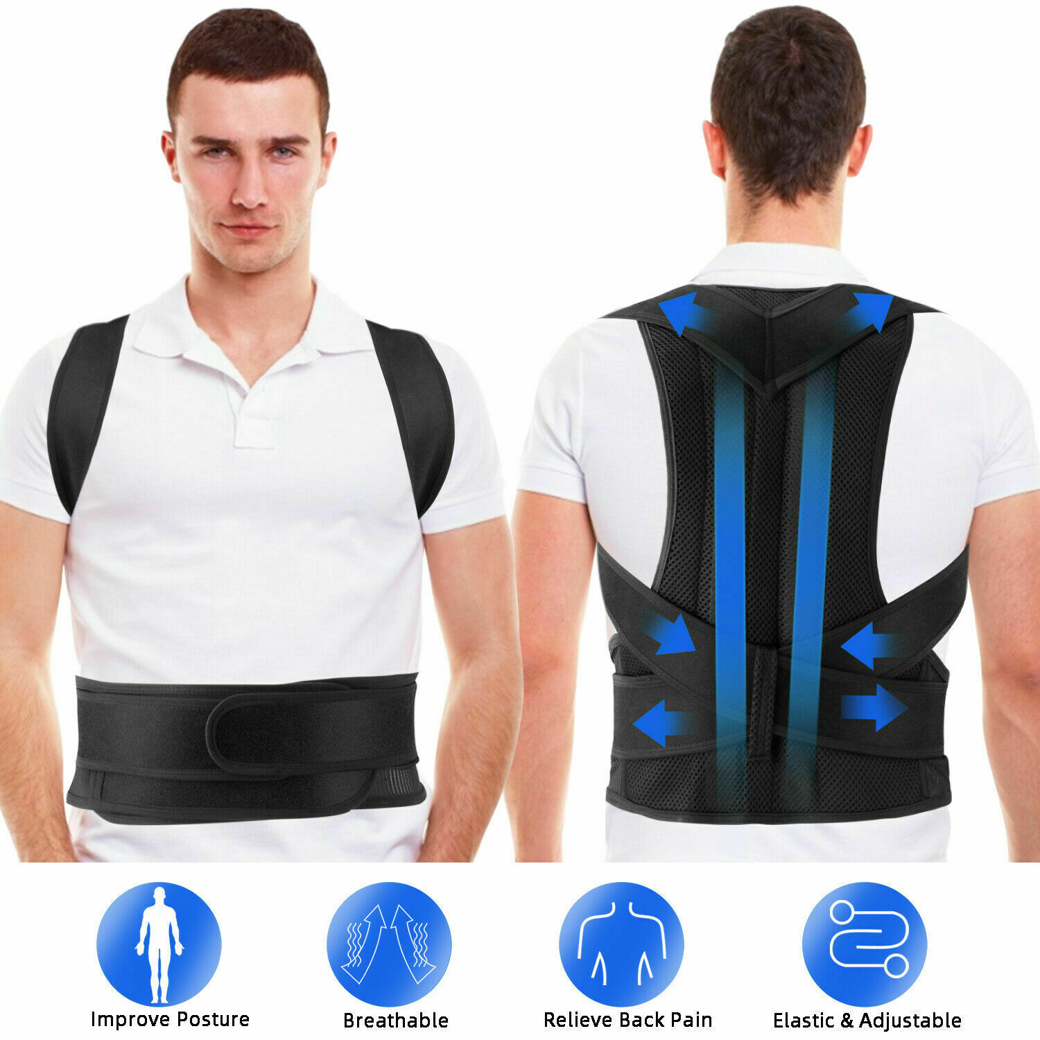 Posture Corrector Back Support Belt for Better Back Brace Portable For Women Men