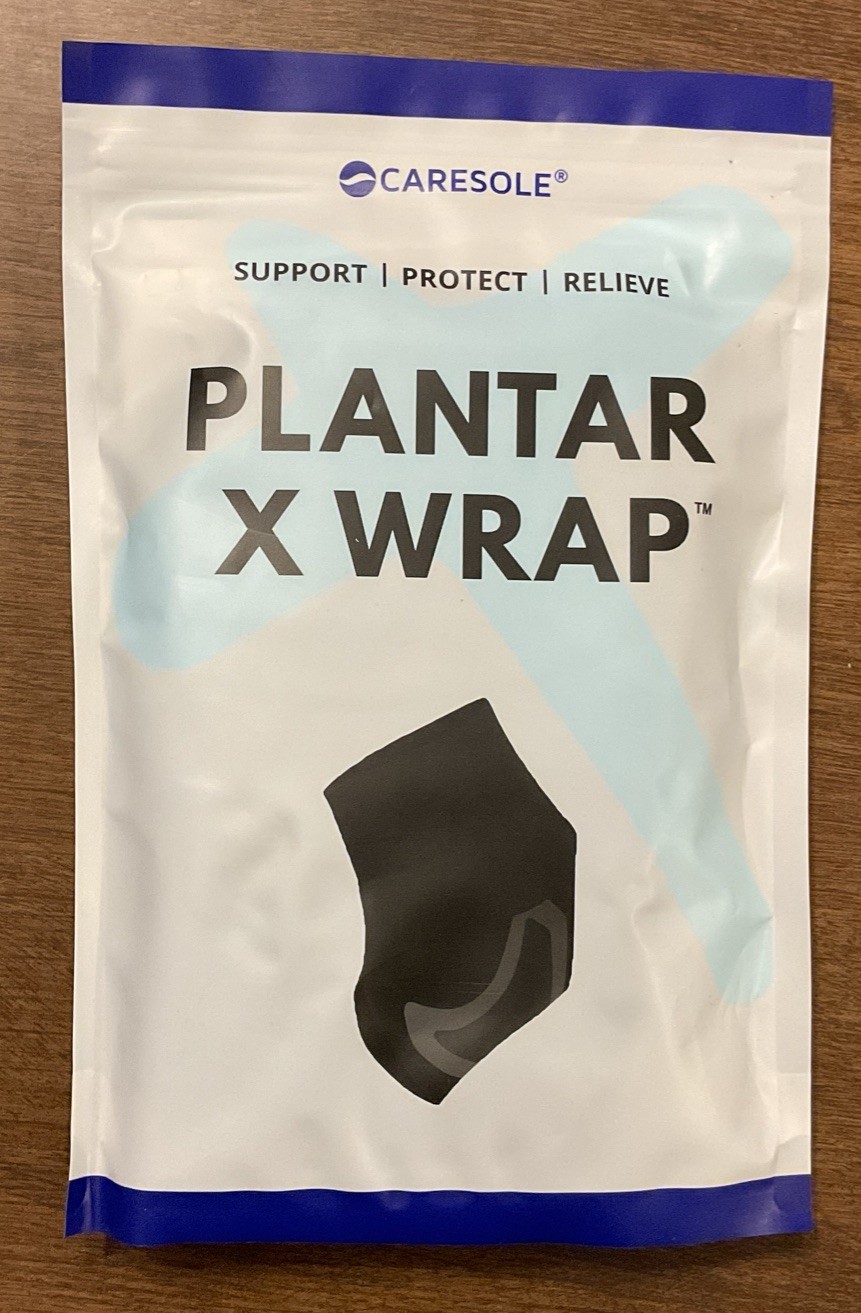 3 Pair Caresole Plantar X Wrap Compression Foot Wrap Relieves Pain Black Lot New