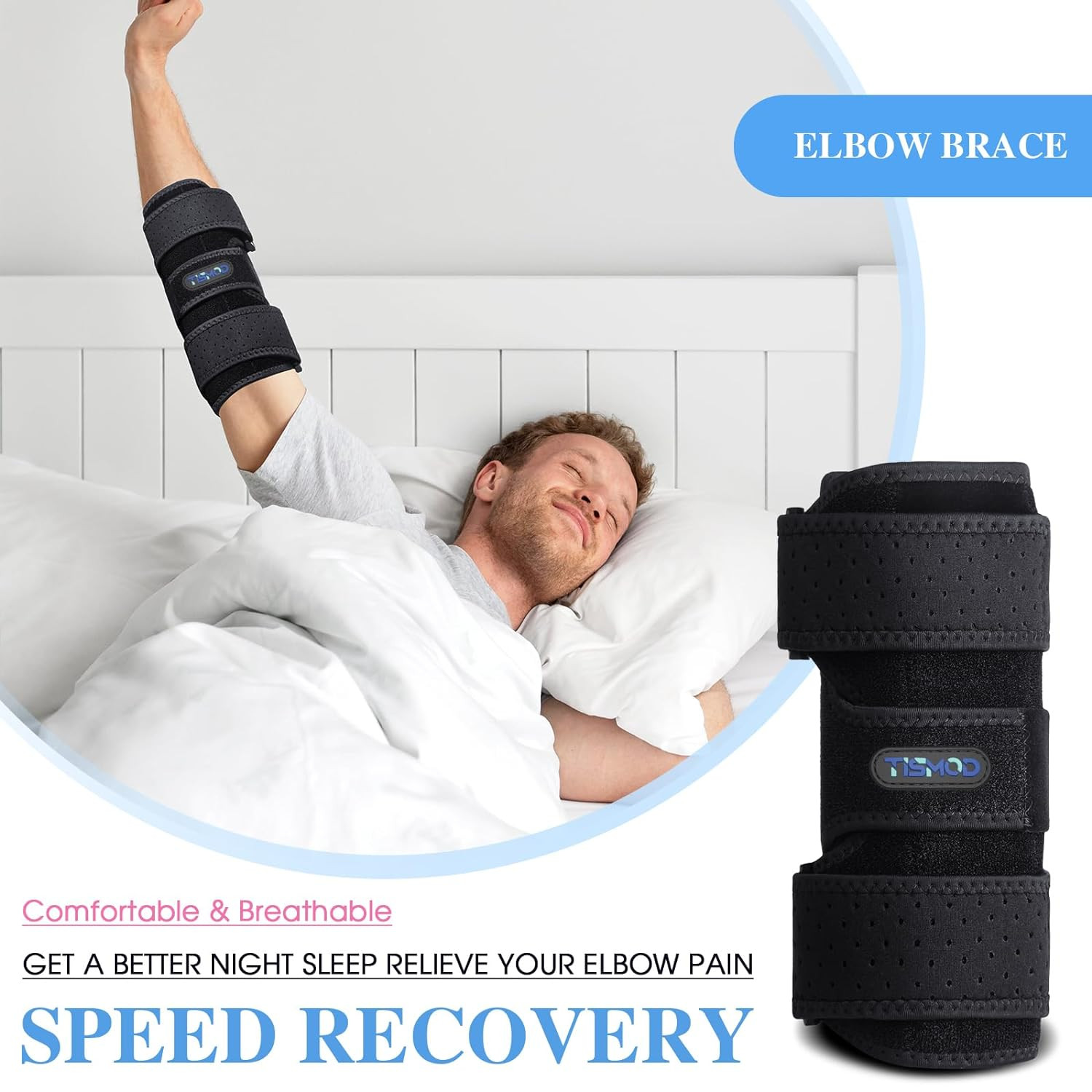 Elbow Brace, Elbow Splint for Cubital Tunnel Brace for Sleeping-Immobilizer f…