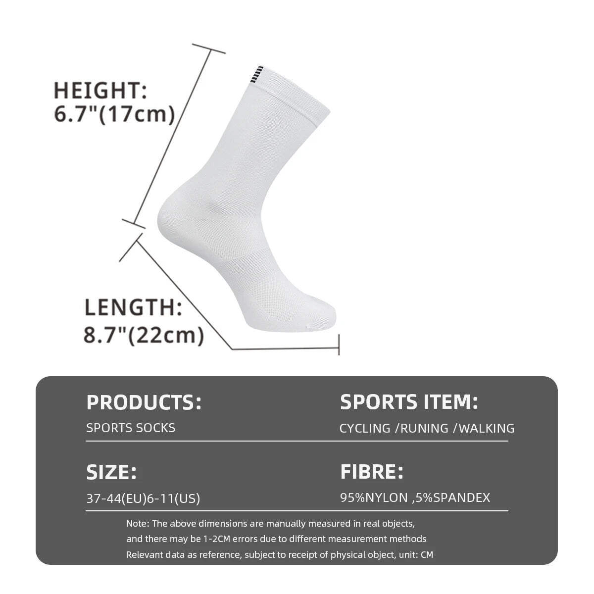 4 Pairs of Men and Women’s Compression Sports Socks for Running, Cycling, Climbi