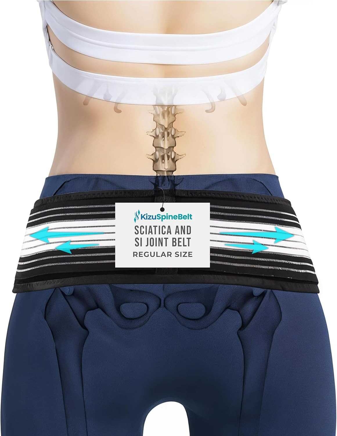 Kizu Relief Belt Sciatica Pain Relief Devices Lower Back Brace, and SI Joint Sup