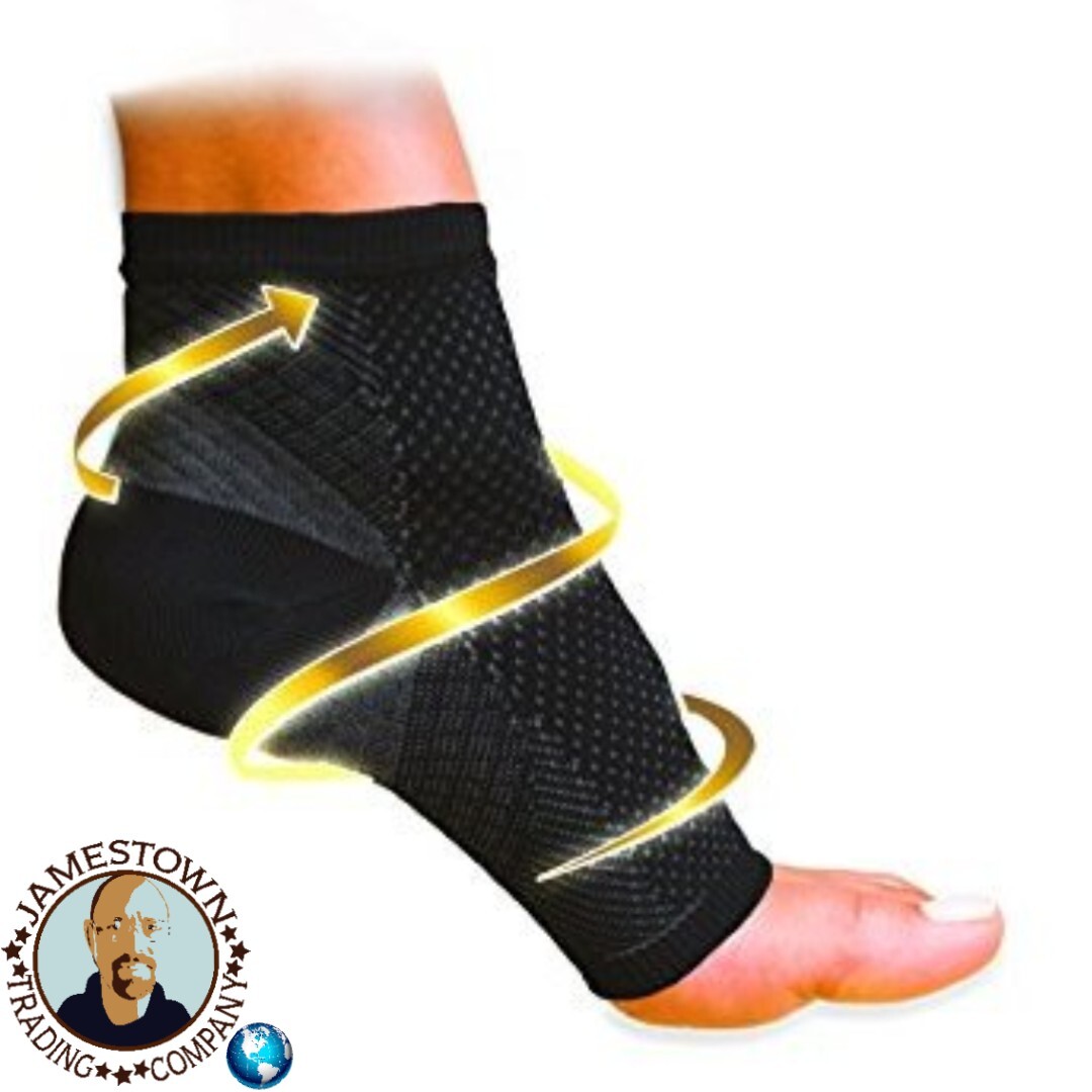 2x Foot Angel Anti-Fatigue Compression Foot Sleeves Sz S/M