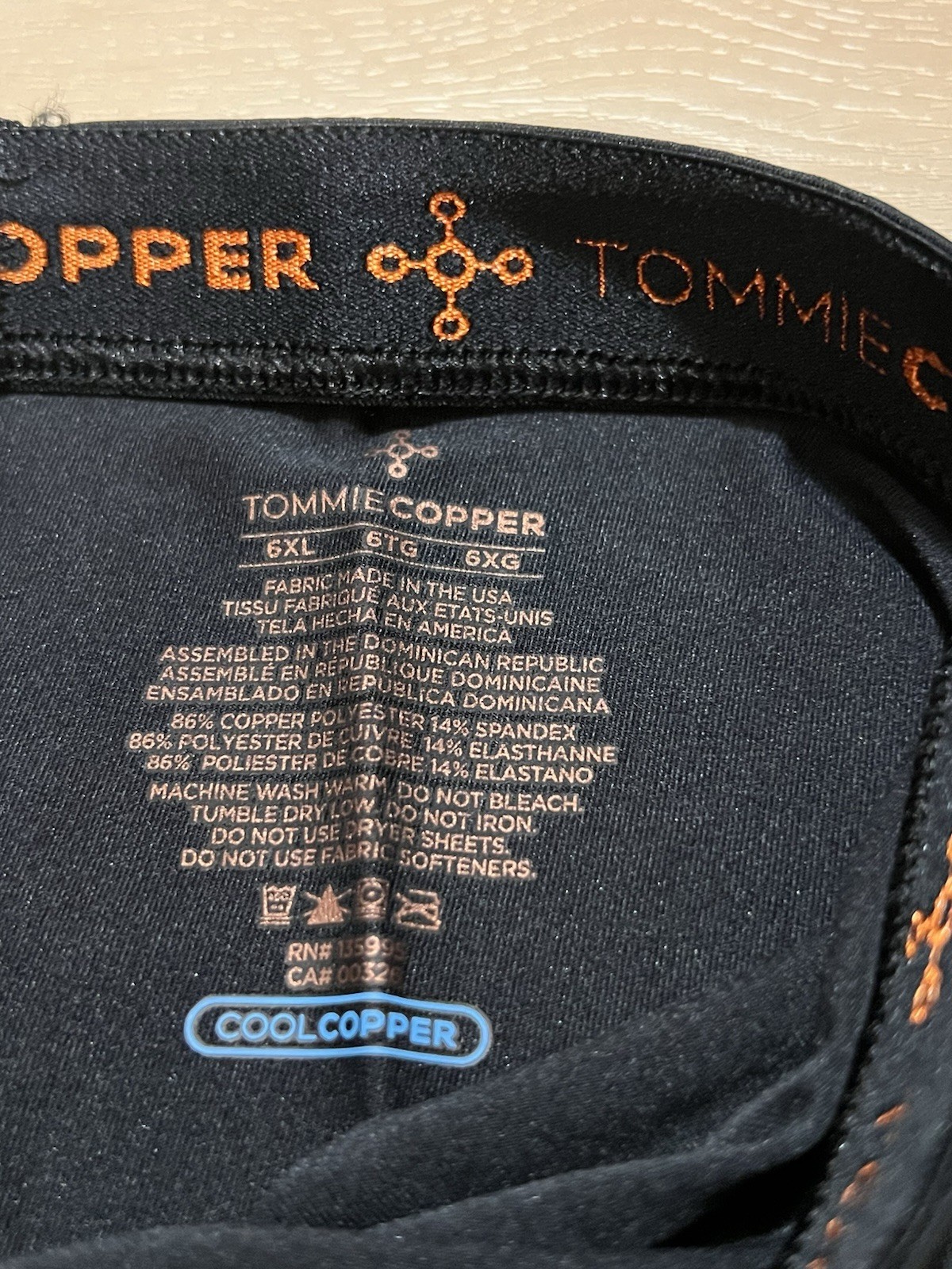 Tommie Copper Vitality Elbow Compression Sleeve Black size 6XL New