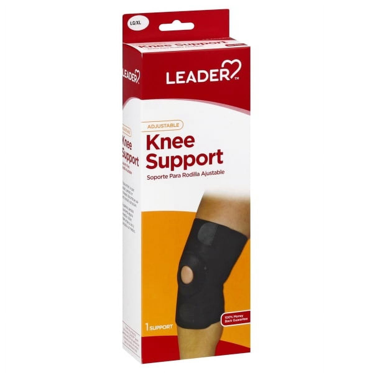 Leader Adjustable Knee Support Neoprene Open Patella Large/XLarge
