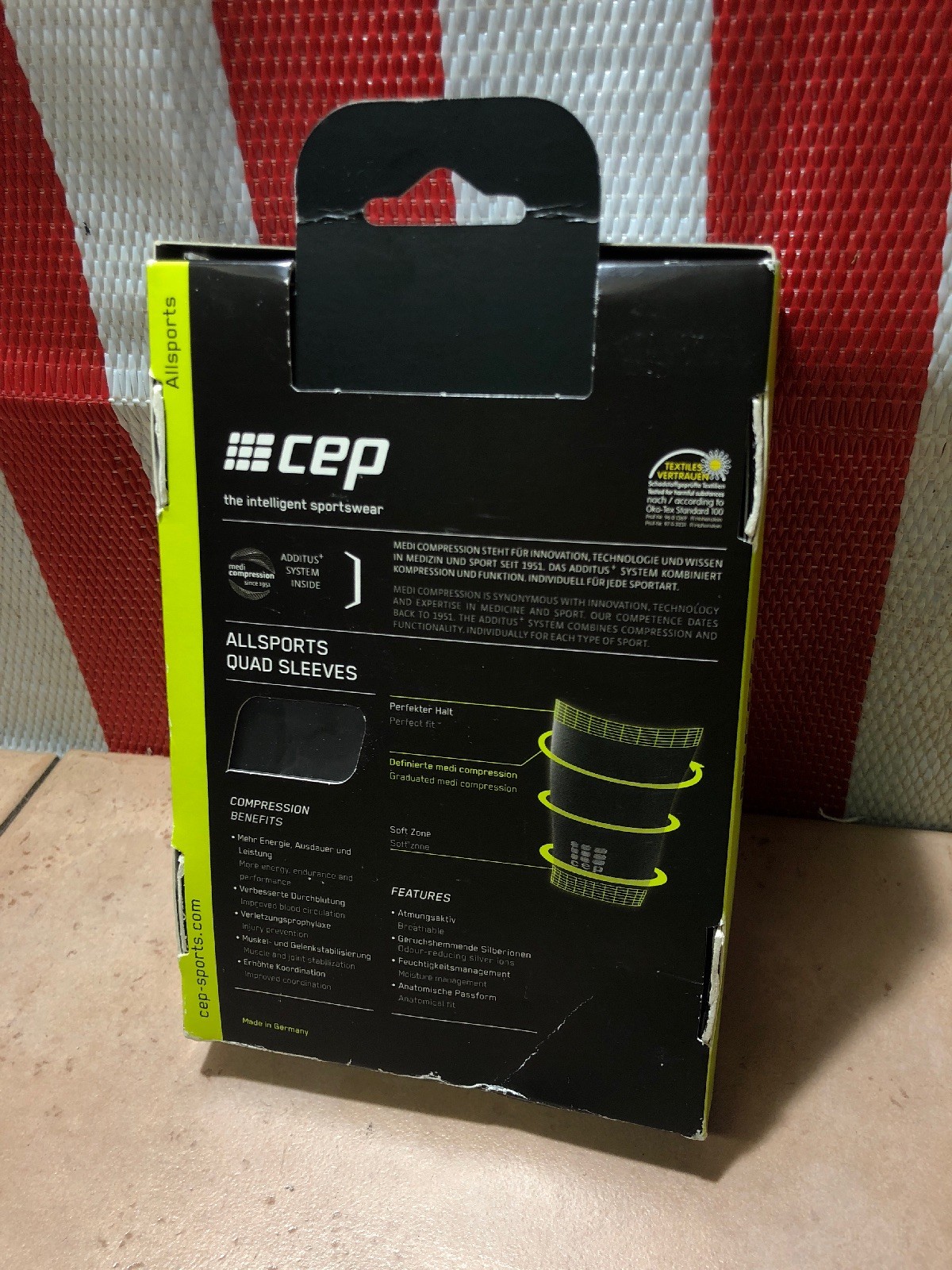 CEP Unisex Allsport Quad Sleeve, X-Large (25.5-28-Inch Thigh), Black