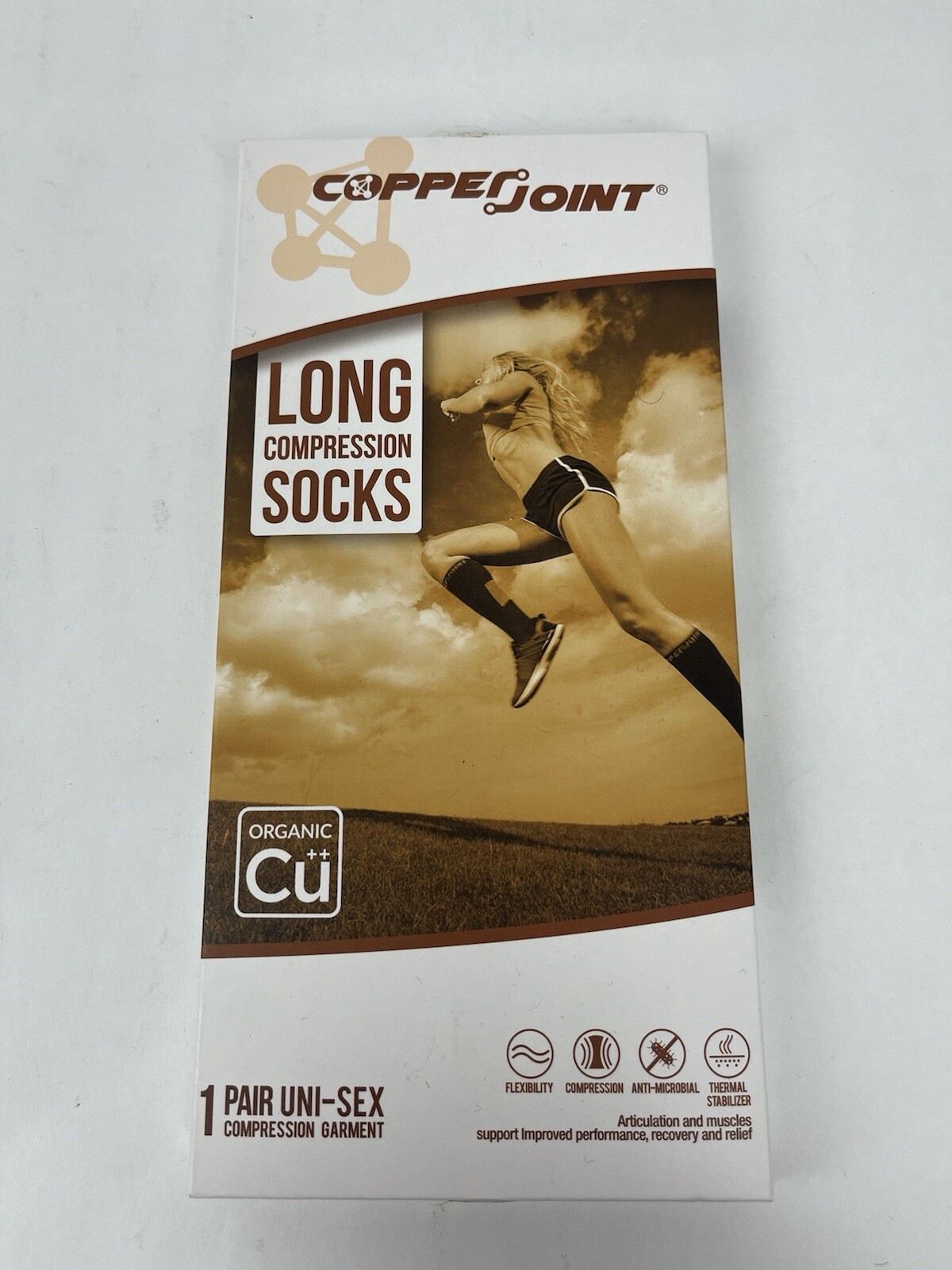 Copper Joint Long Compression Socks ~ Copper Infused Adult Size Small- Medium