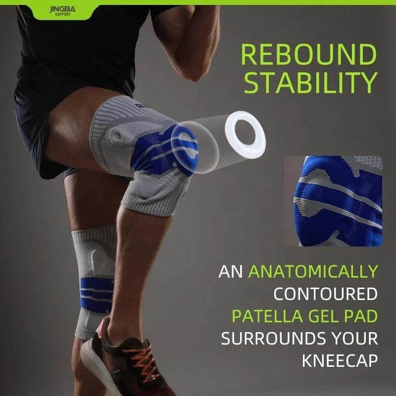 Pro Knee Compression Sleeve Braces with Side Stabilizers Patella Gel Pad for Gym