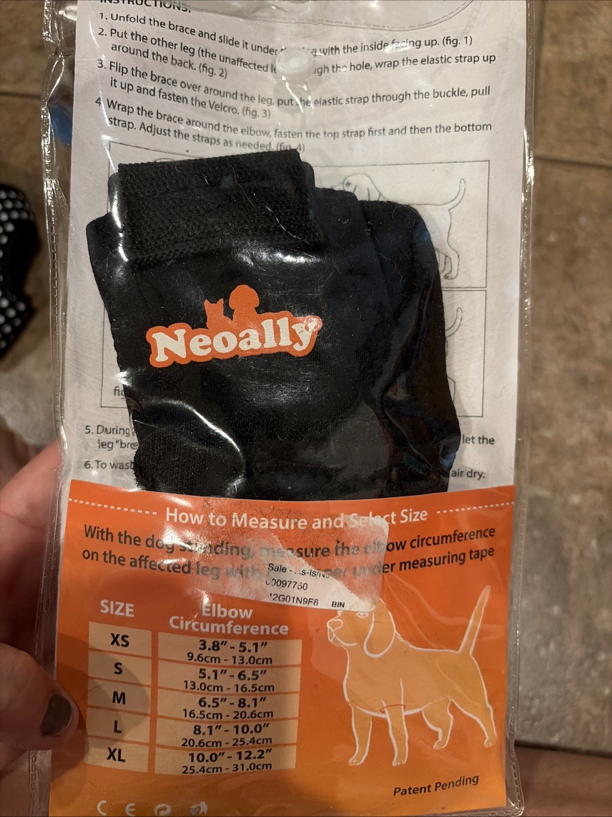 Neoally Dog Elbow and Shoulder Protector Brace Right Small
