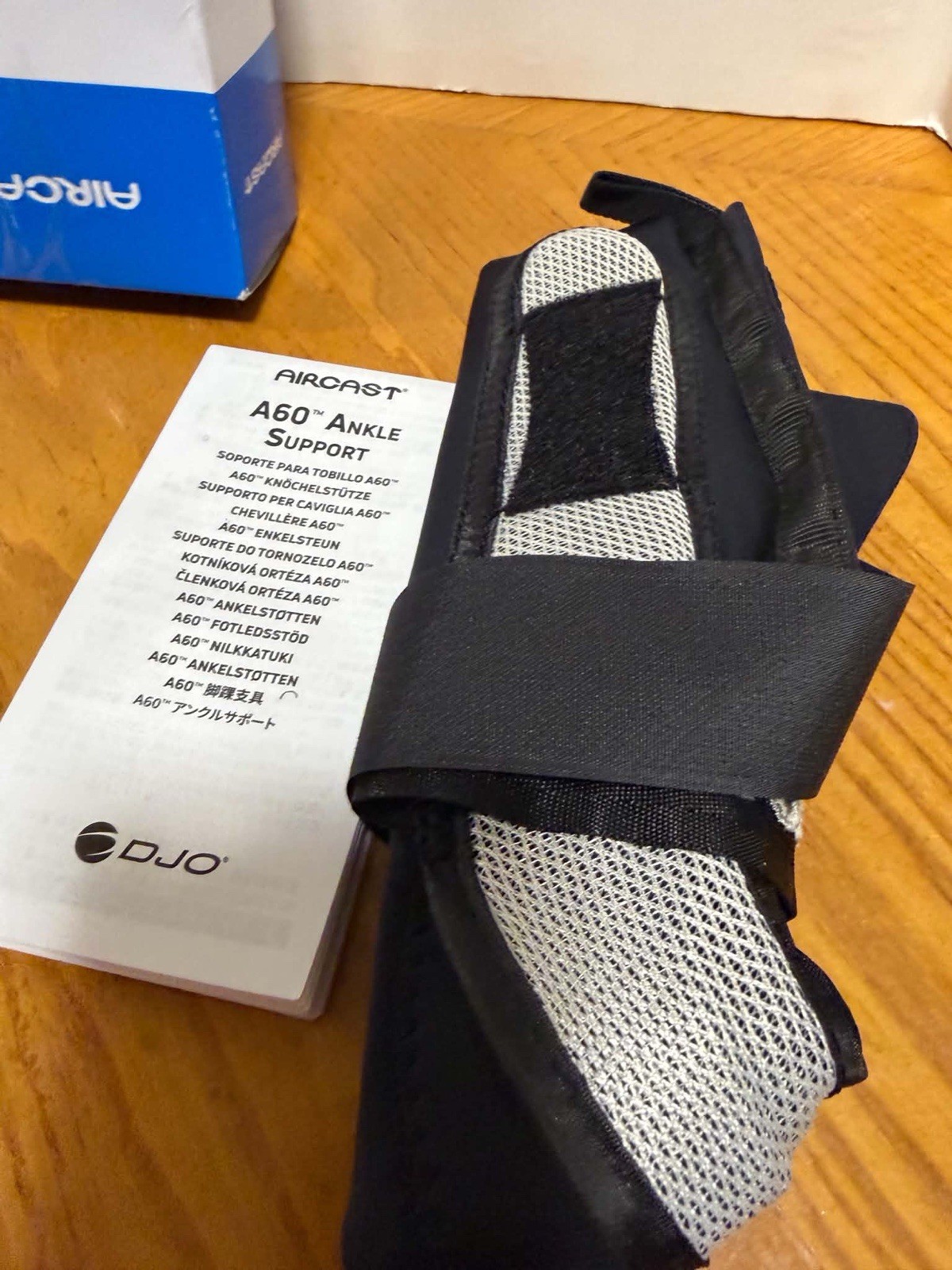 Aircast A60 Ankle Support Brace Left Foot Black Small