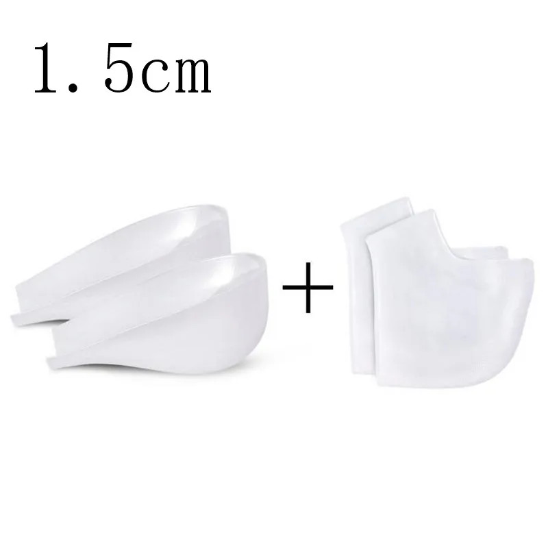 2 Pcs New Silicone Invisible Inner Height Insoles Lifting Increase Socks Outdoor