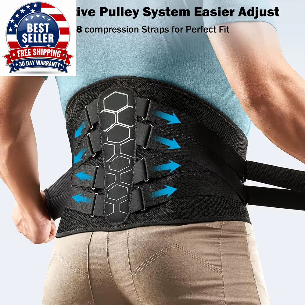 Back Brace for Lower Back Pain, Sciatica, Herniated Disc, Scoliosis, Back Suppor
