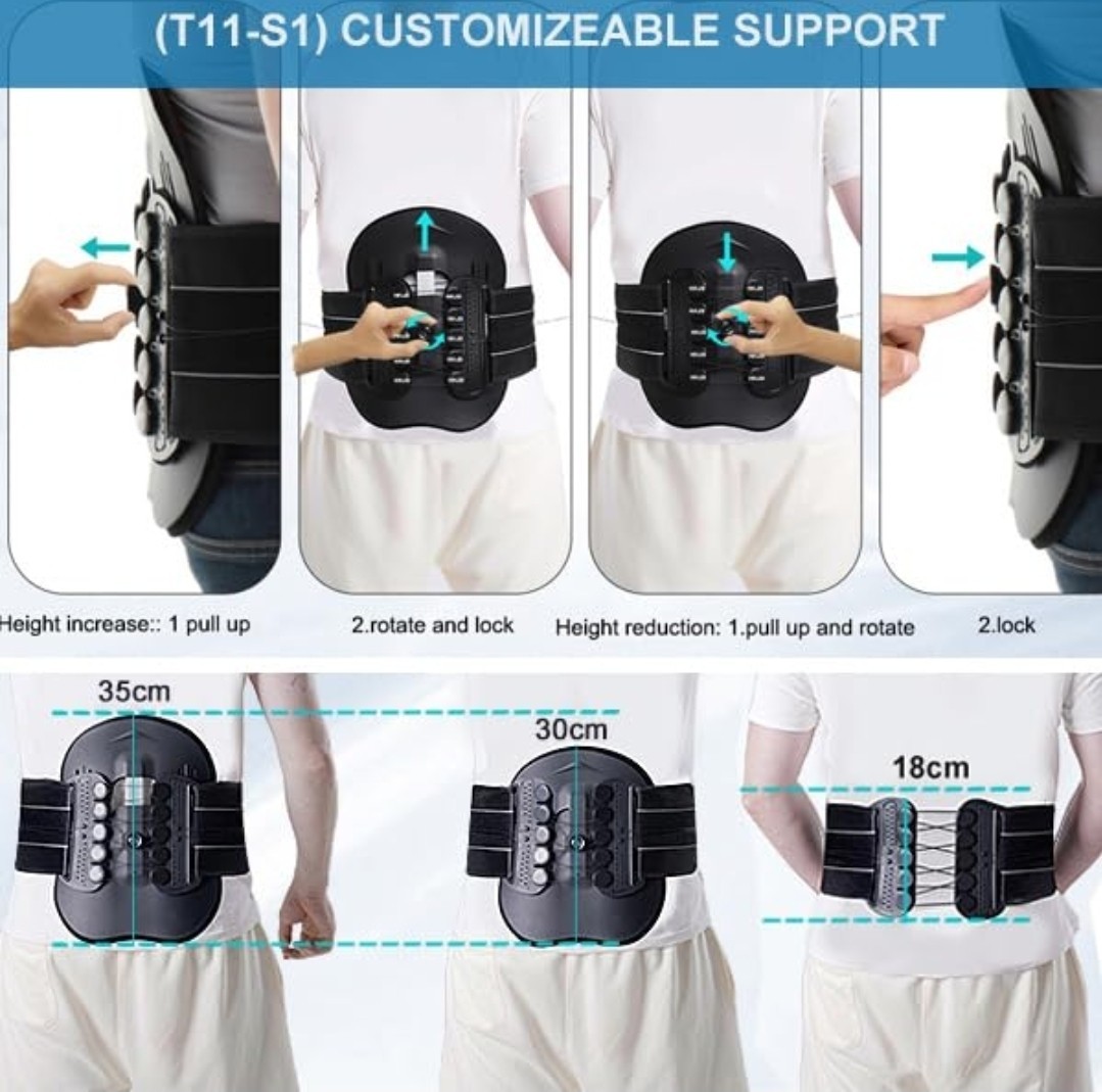 LSO Spine Decompression Support ARC Full Lower Back Brace for Women Men One Size