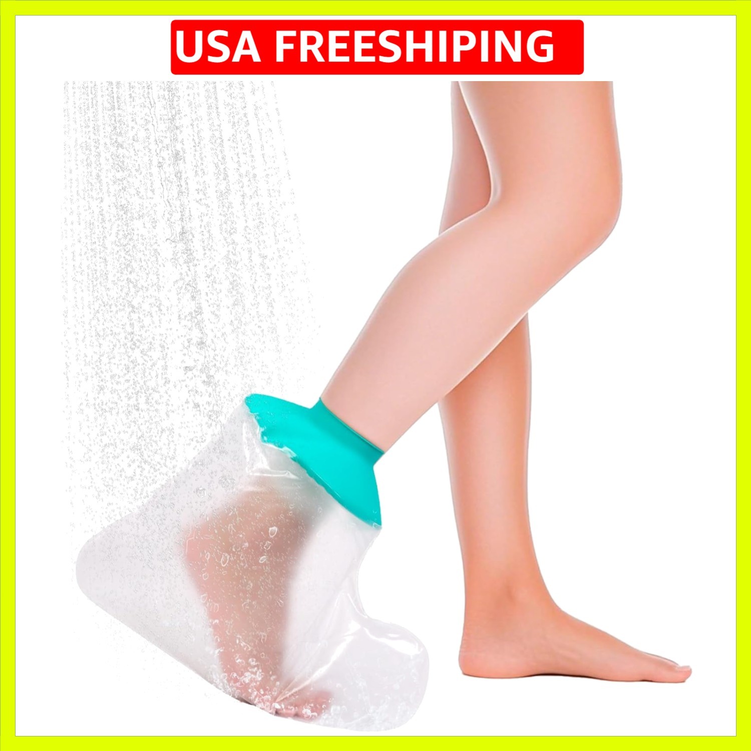 Waterproof Leg Cast Cover for Showering, Reusable Shower Sleeve for Foot Afte…