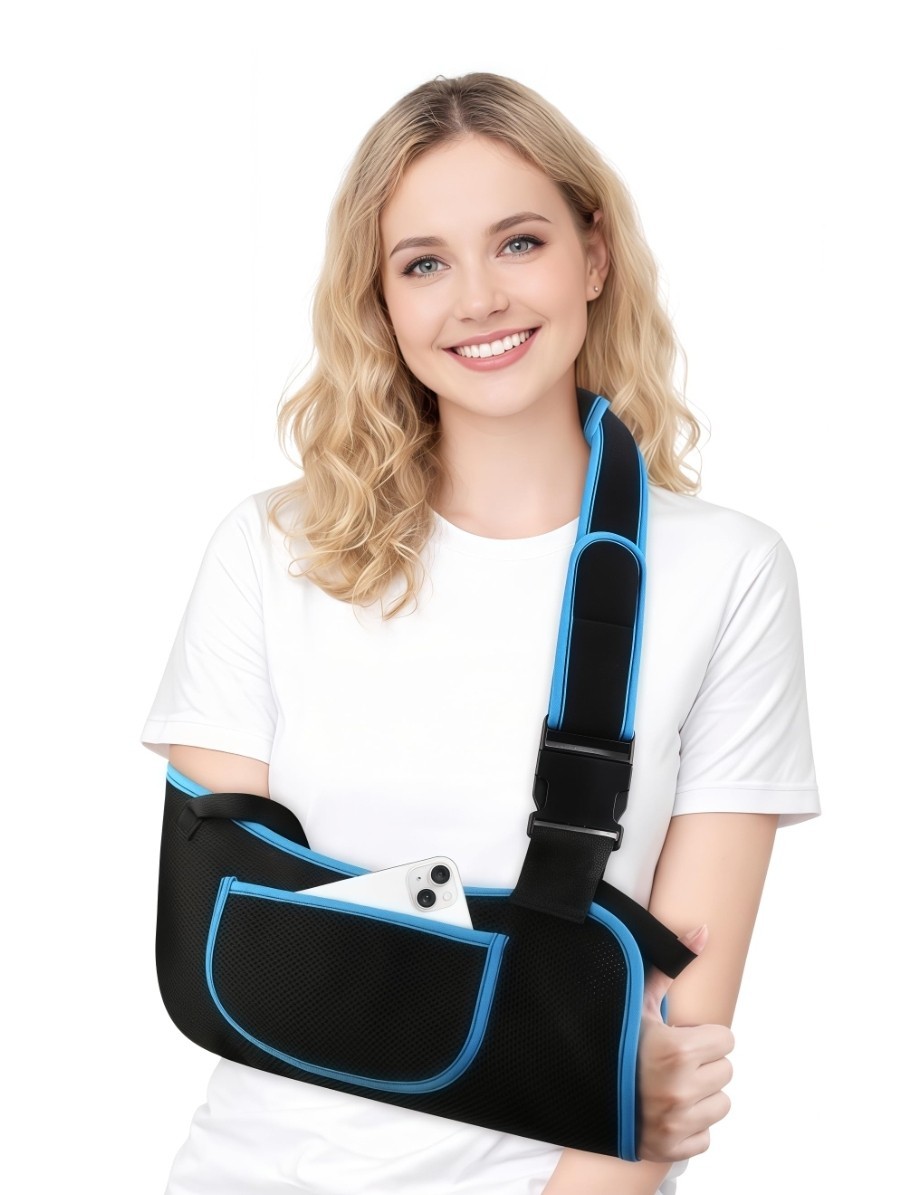 Adjustable Shoulder Arm Sling Immobilizer with Two Pocket for Rotator Medium