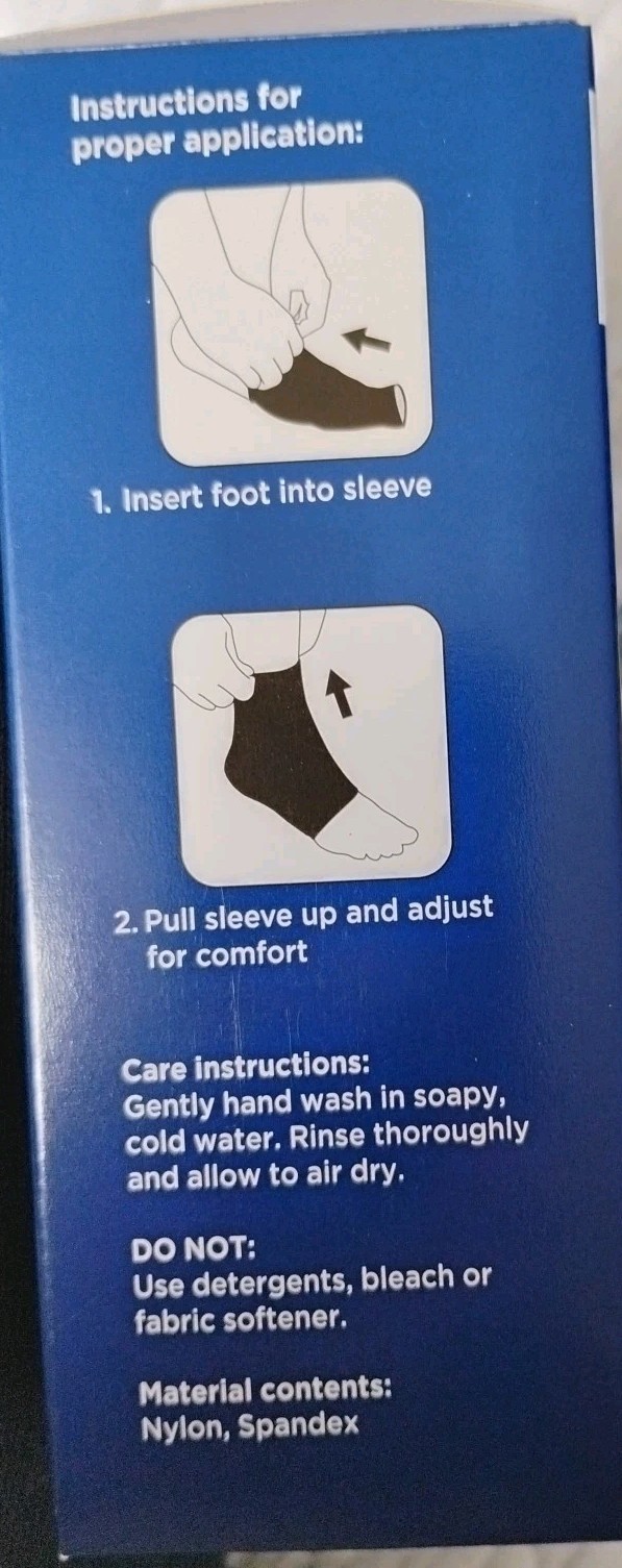 Walgreens Compression Ankle Sleeve Moderate Support Slip on fits Right or Left