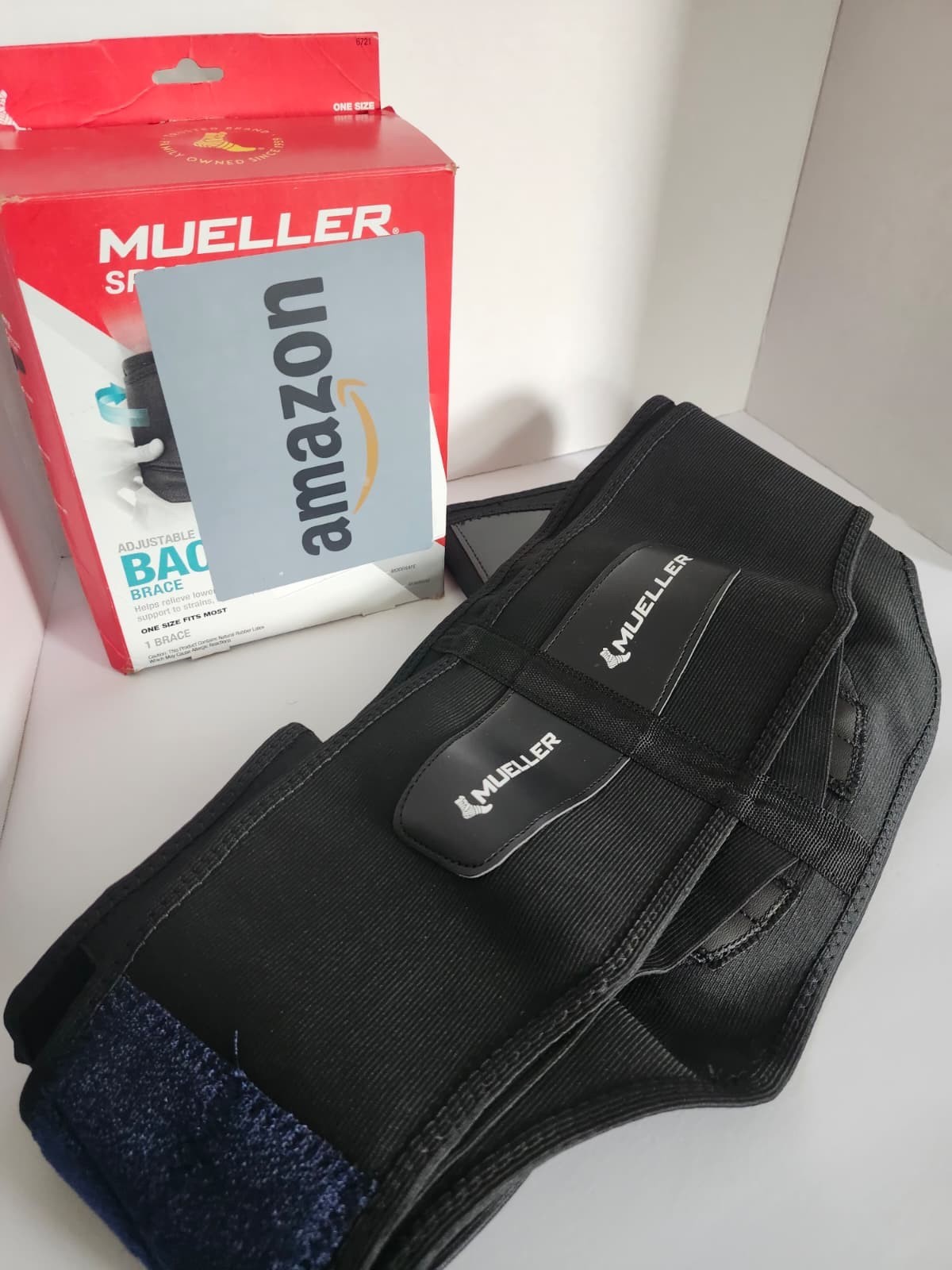Mueller 255 Lumbar Support Back Brace with Removable Pad – Regular 28″-50″…