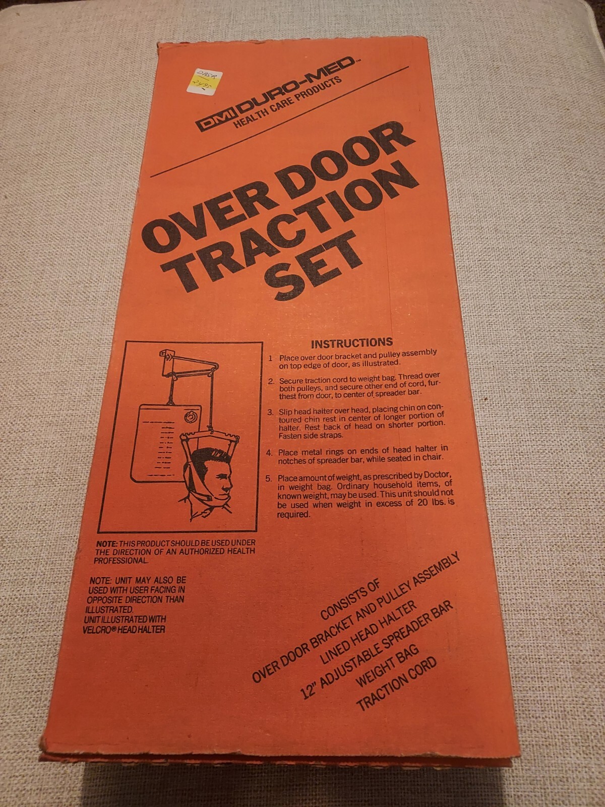 Duro-Med Over Door Traction Set Cervical Neck Unit Model 2014 Original Box