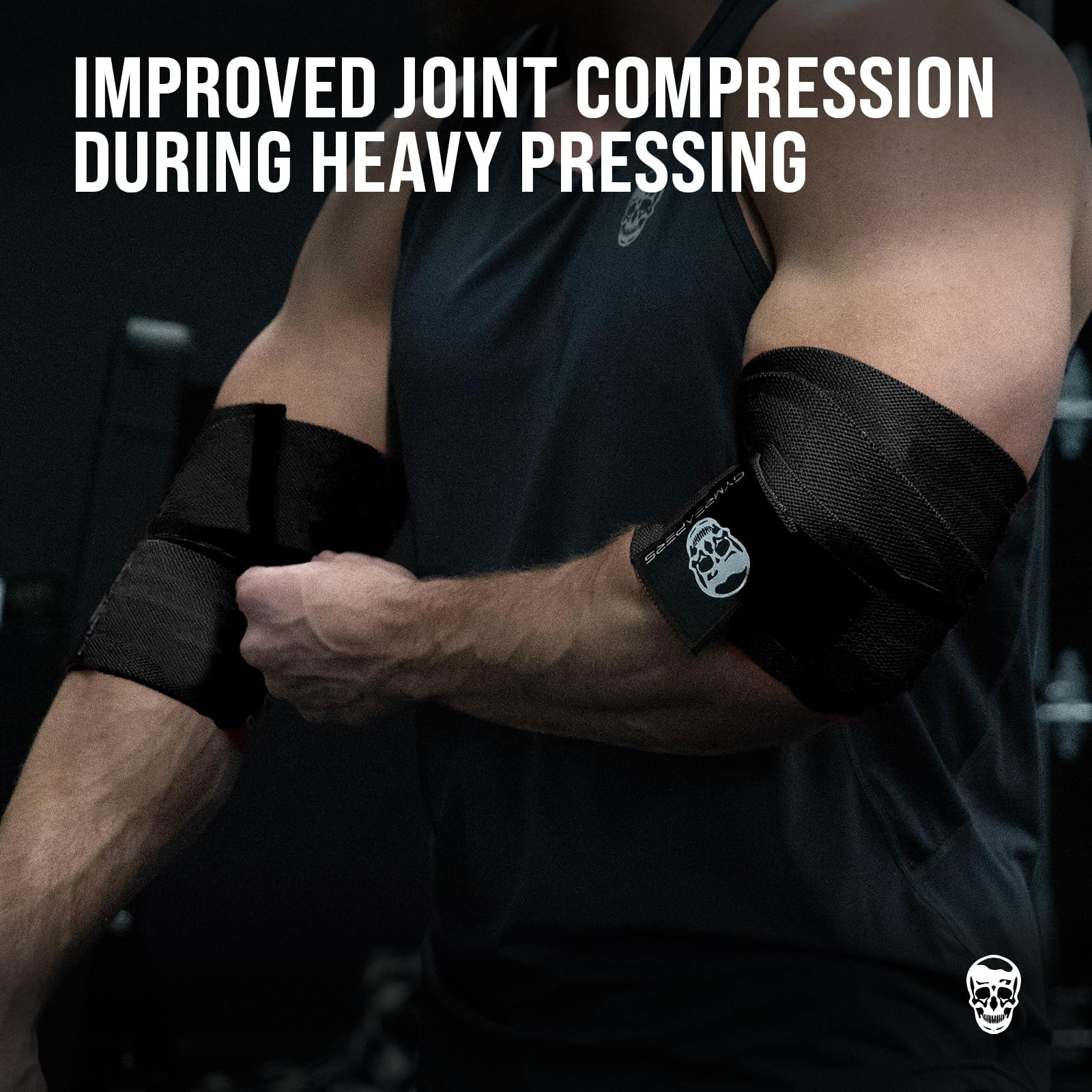 Weightlifting Elbow Wraps (1 Pair) – Flexible 40” Elbow Compression Strap & …