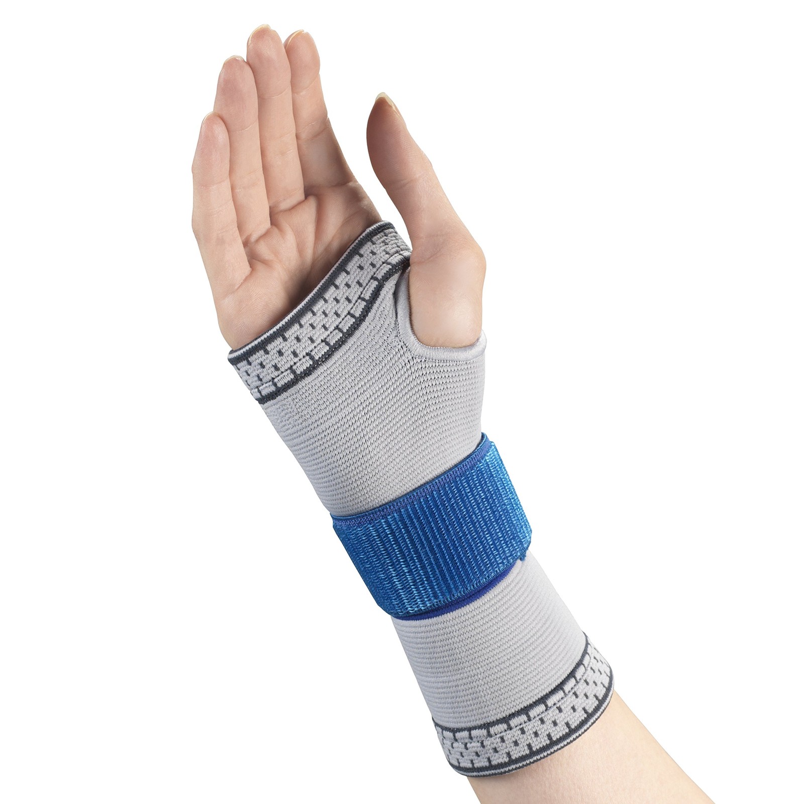 Champion Elastic Wrist Support Compression Sleeve with X-Large, Grey