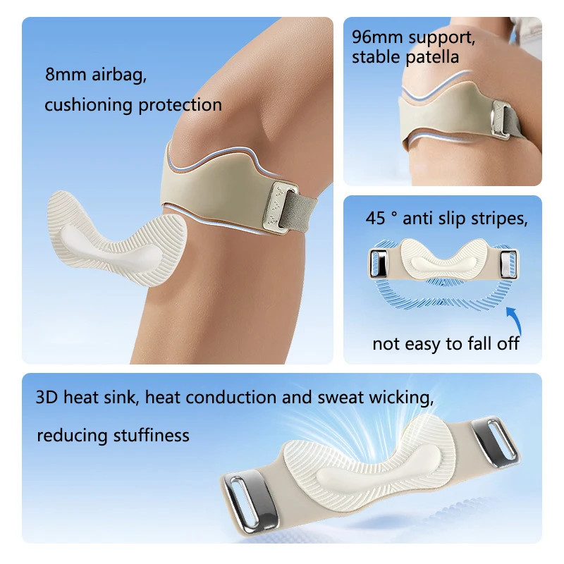 Precision Strap Knee Brace Non Slip Pad Adjustable Breathable Sport Patella Band