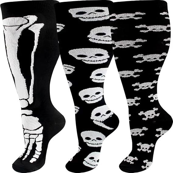 Plus Size Compression Socks Wide Calf for Women MenSport Compression Stocking…