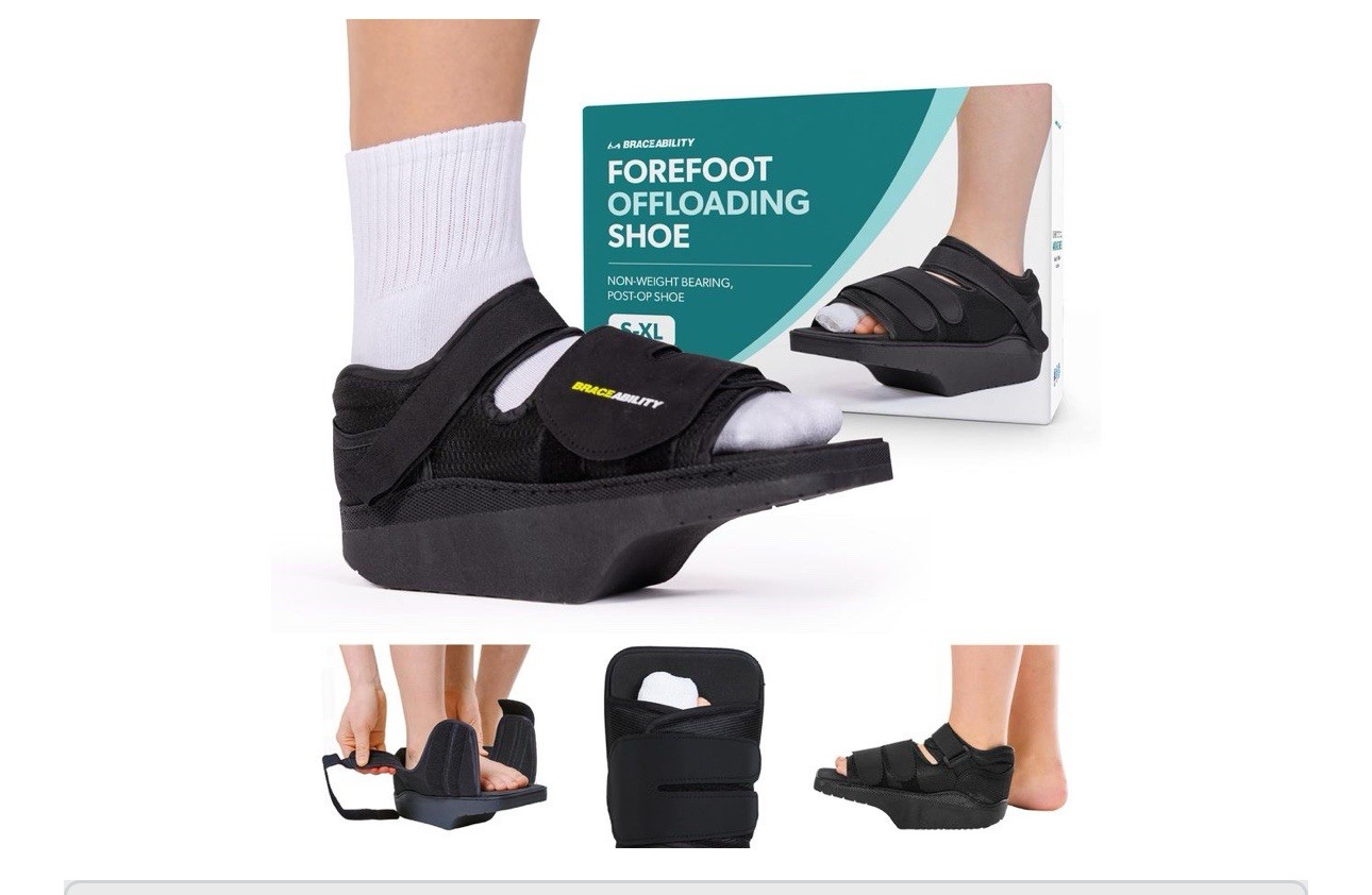Forefoot Offloading Post-Op Shoe – Non-Weight Bearing Wedge Boot for Diabetic L