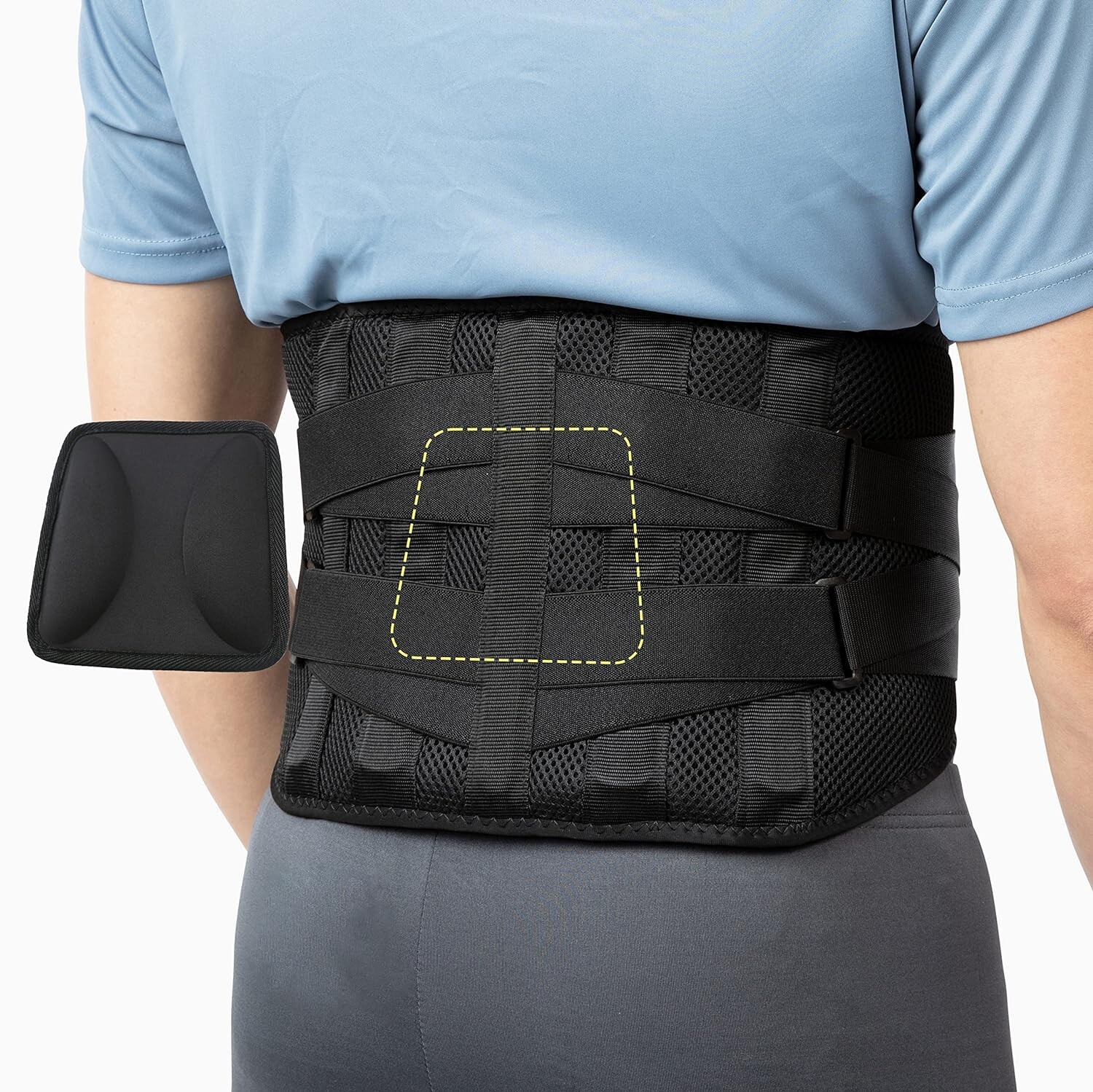 BraceUP Back Support Adjustable Lumbar Brace and Support Belt – XXL~ NEW