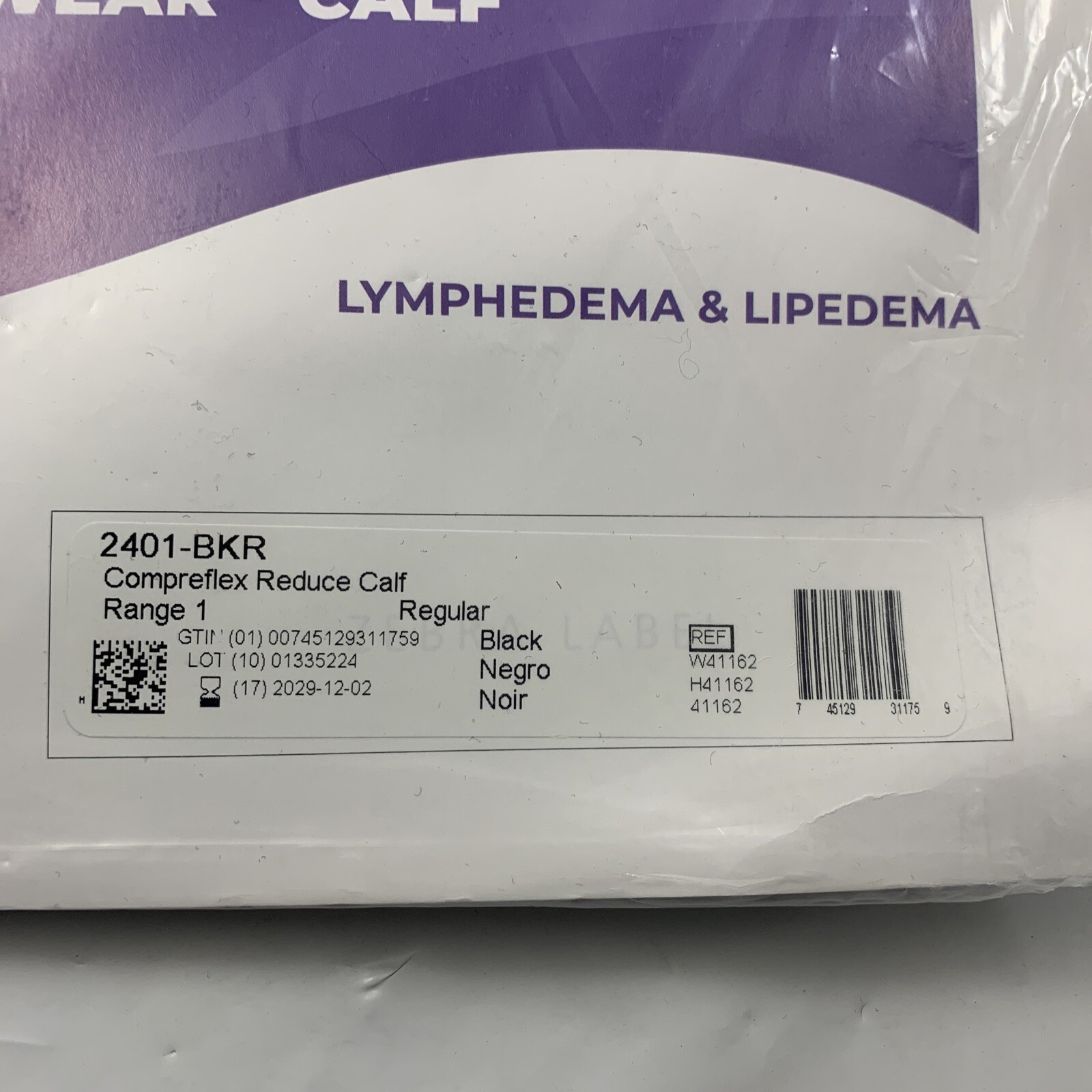 Sigvaris Black Medically Complex Edema Compreflex Reduce Below Knee Reg Range 1