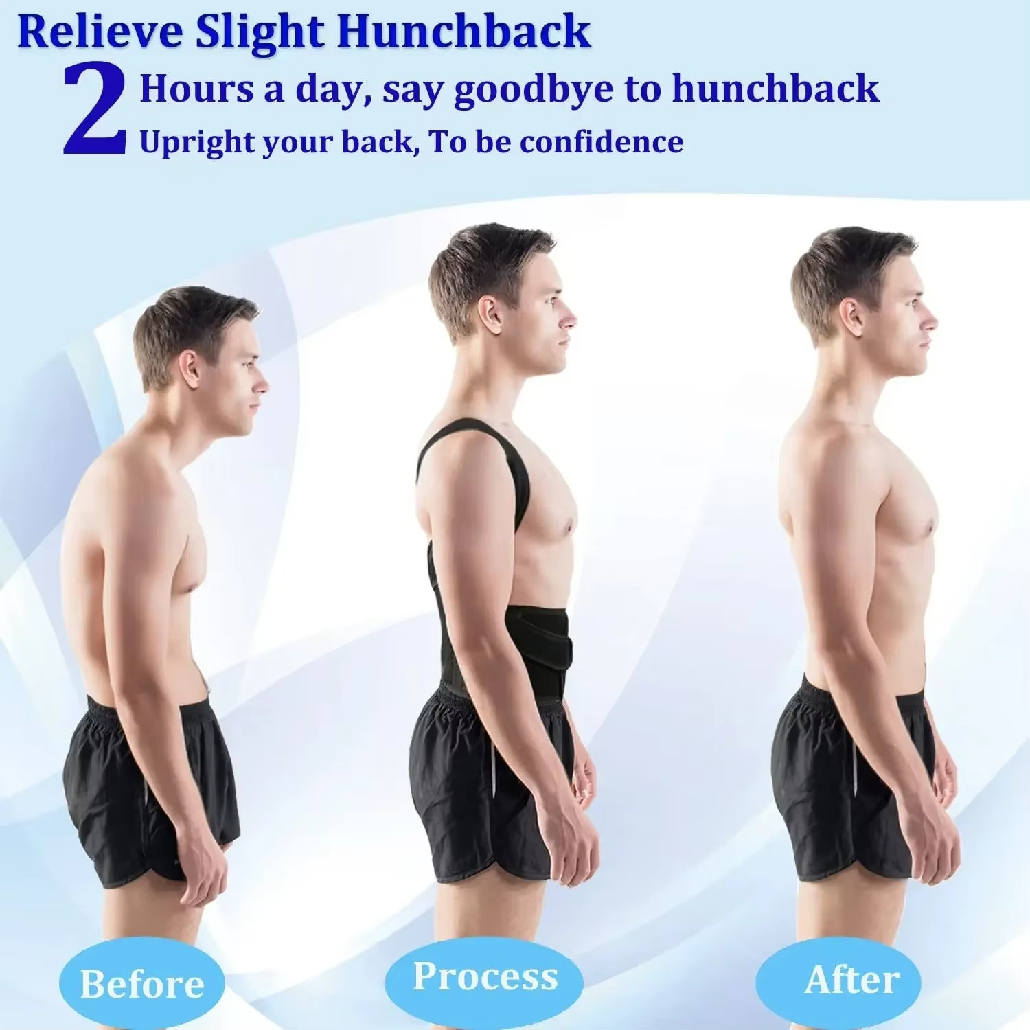 Adjustable Posture Corrector Low Back Support Shoulder Brace Belt For Men Women