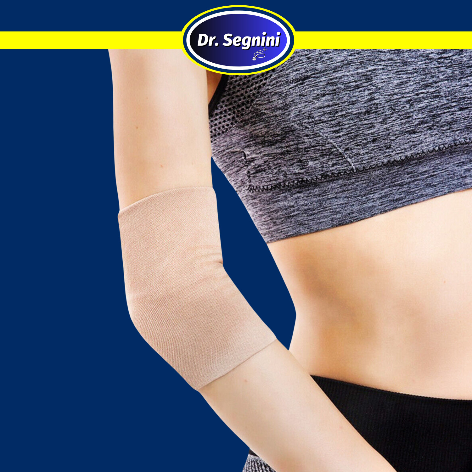 ELBOW BRACE COMPRESSION SUPPORT DOUBLE-LAYER 70% NYLON+30% SPANDEX ✅J9105 ⭐